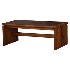Mid Century Large Solid Rectangular Coffee Table in Pine, Danish Modern, 1960s