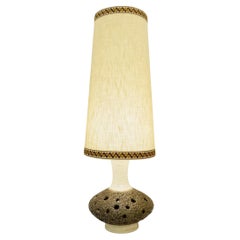 Mid-Century Große Tischlampe aus Steingut  oder Stehlampe - 1960er Jahre