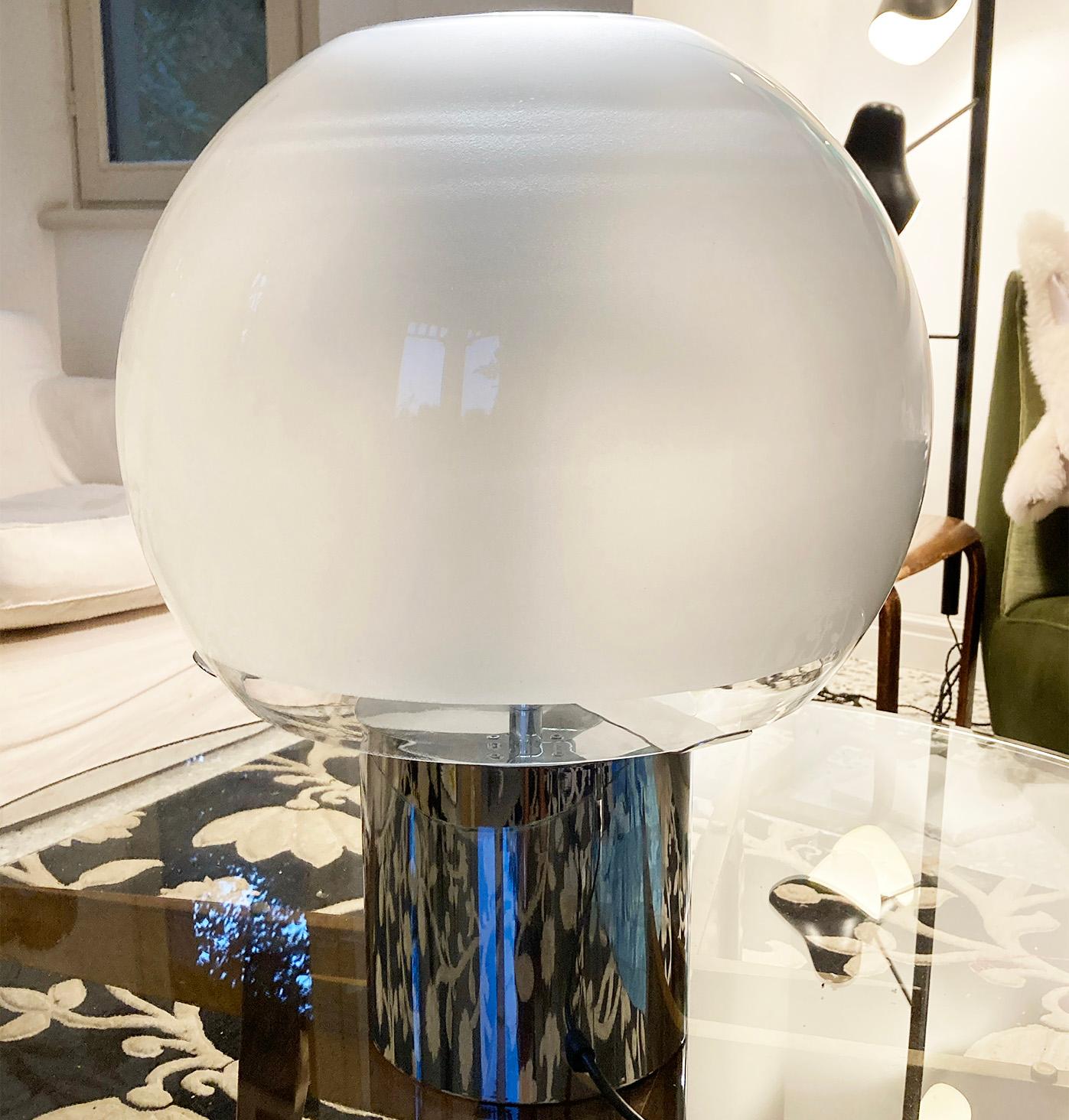 Mid Century Large Table Lamp Designed by L. C. Dominioni Mod. Porcino, 1966 4