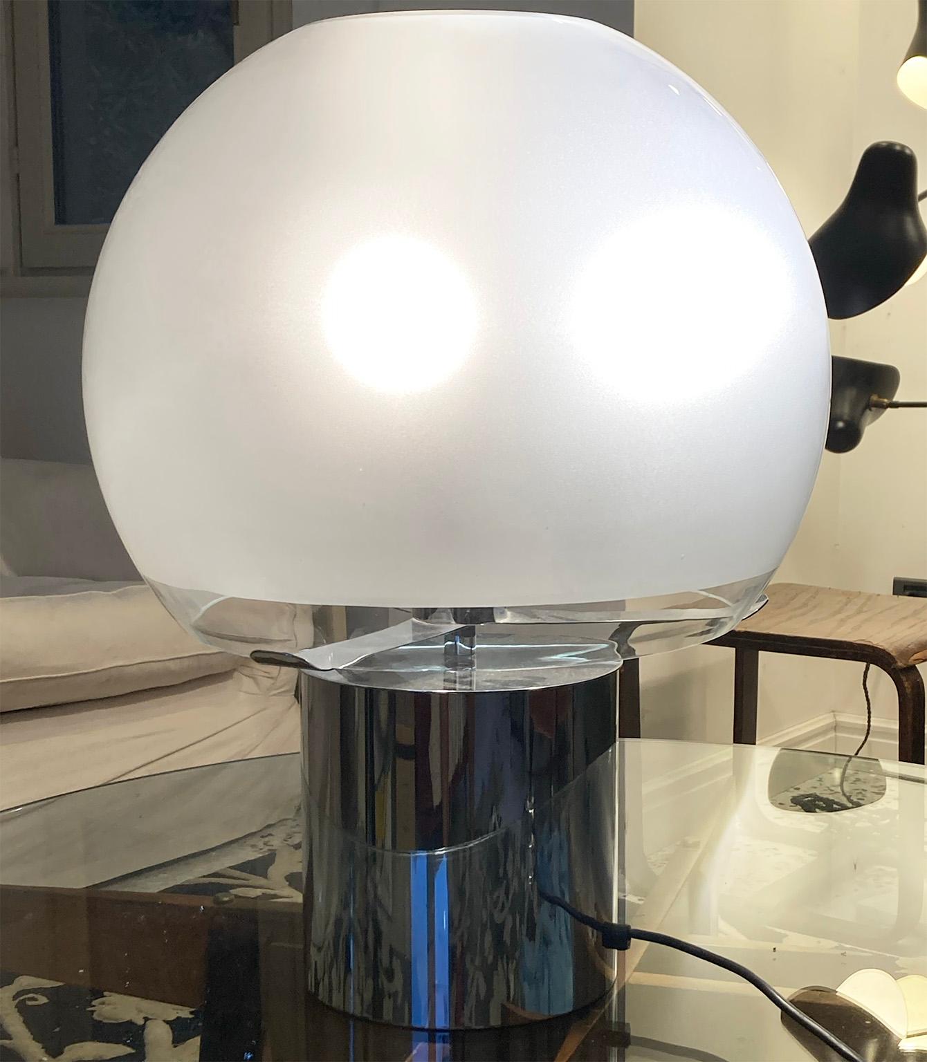 Mid Century Large Table Lamp Designed by L. C. Dominioni Mod. Porcino, 1966 5