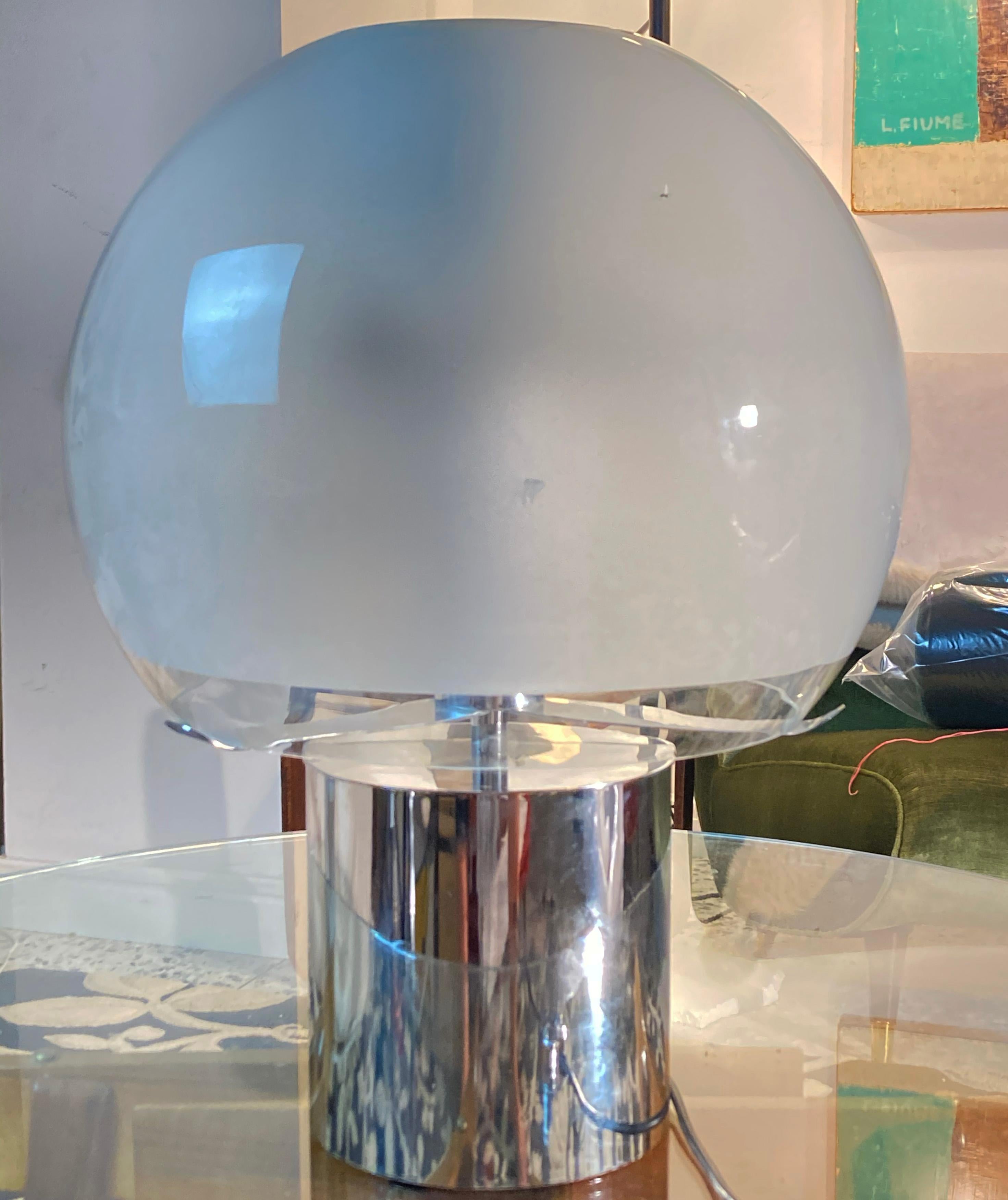 Italian Mid Century Large Table Lamp Designed by L. C. Dominioni Mod. Porcino, 1966