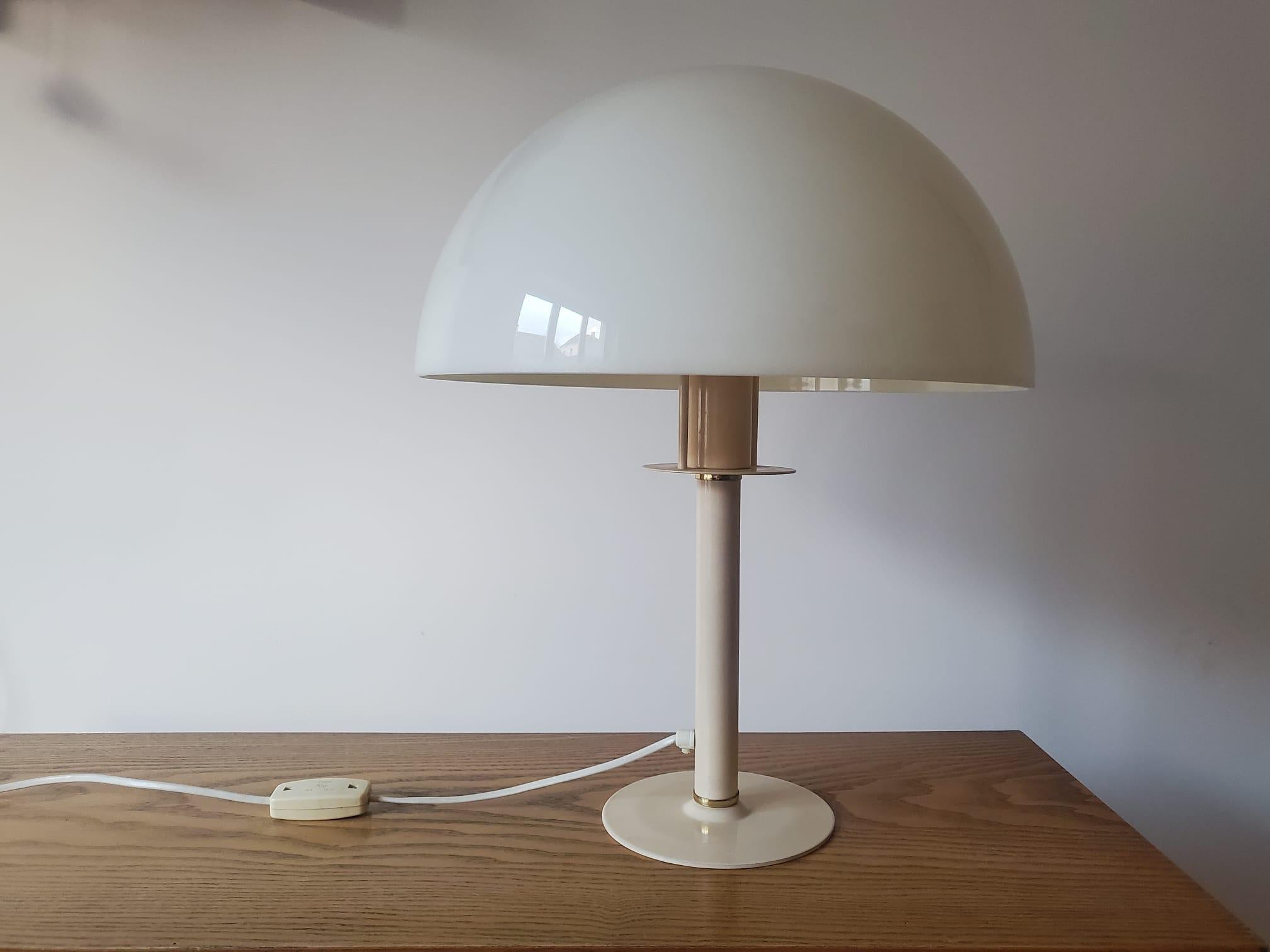 Mid Century Large Table Lamp Mushroom, Italy, 1970s In Good Condition In Praha, CZ