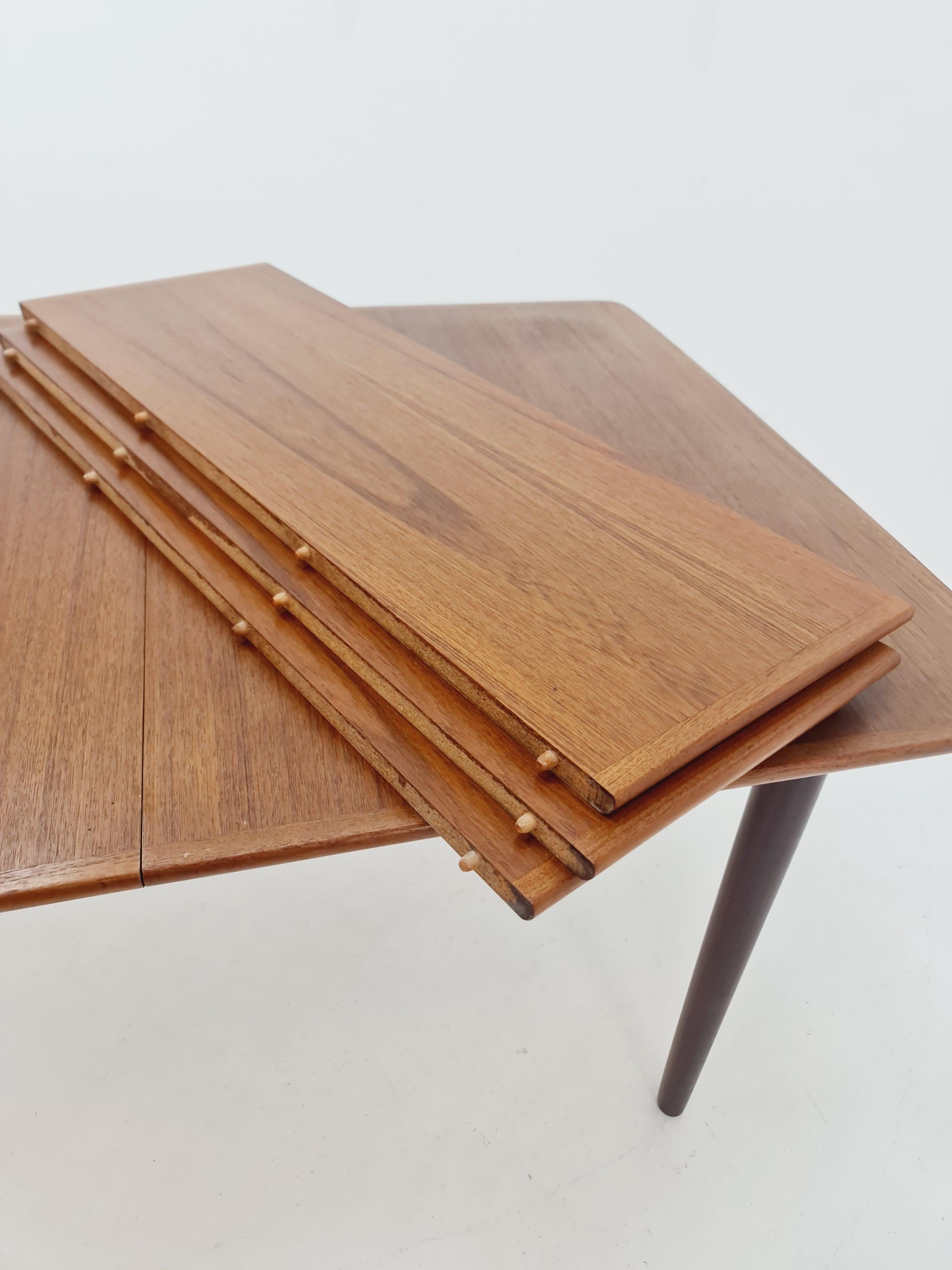 MId Century Large  teak Dining Table By Gustav Bahus , Norway  For Sale 3