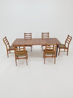 MId Century Large  teak Dining Table By Gustav Bahus , Norway