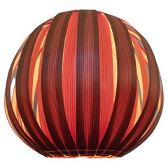 Mid Century Large Veneer Pendant, Denmark, 1960s