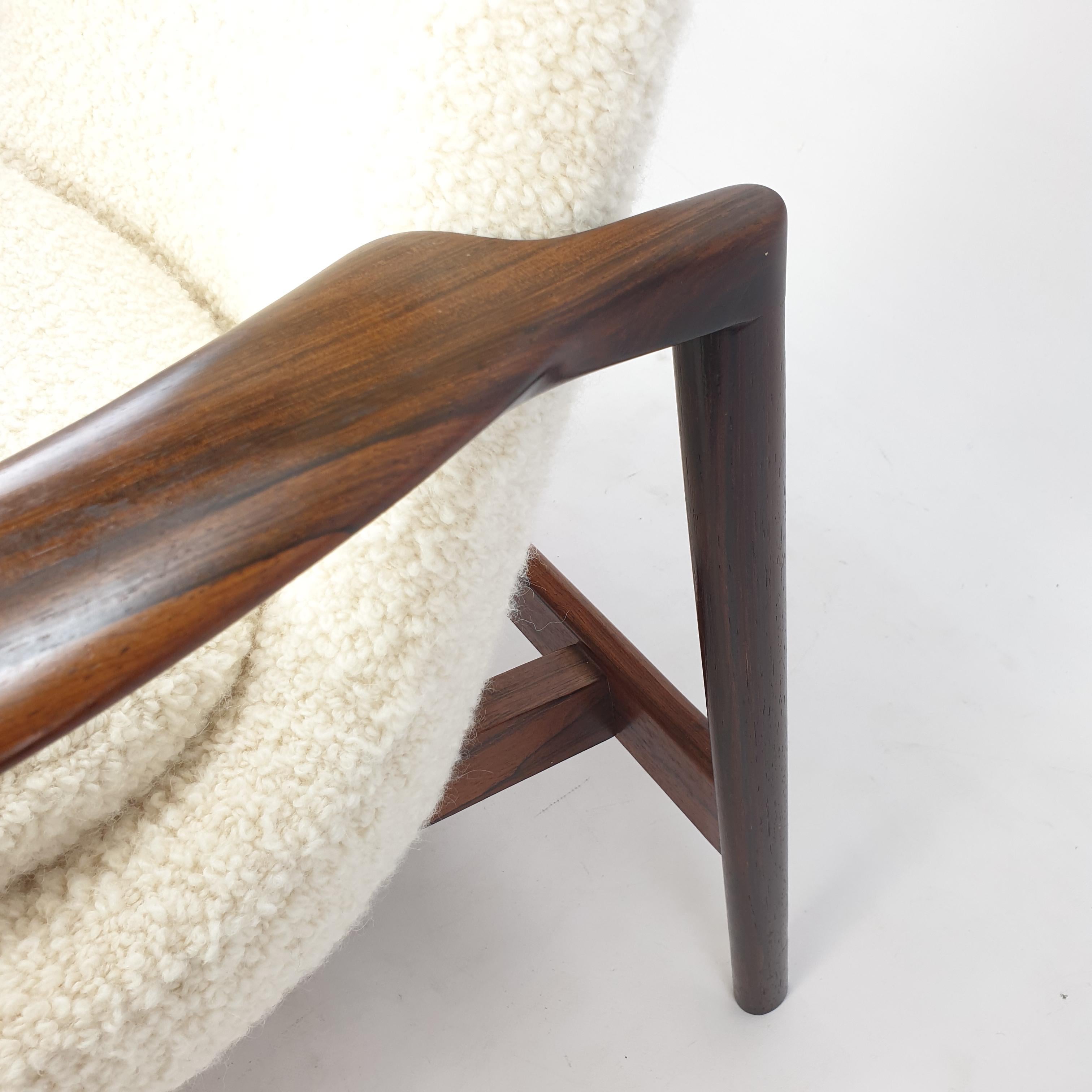 Mid Century Large Wing Back Lounge Chair by Ib Kofod-Larsen, Denmark 1950's For Sale 6