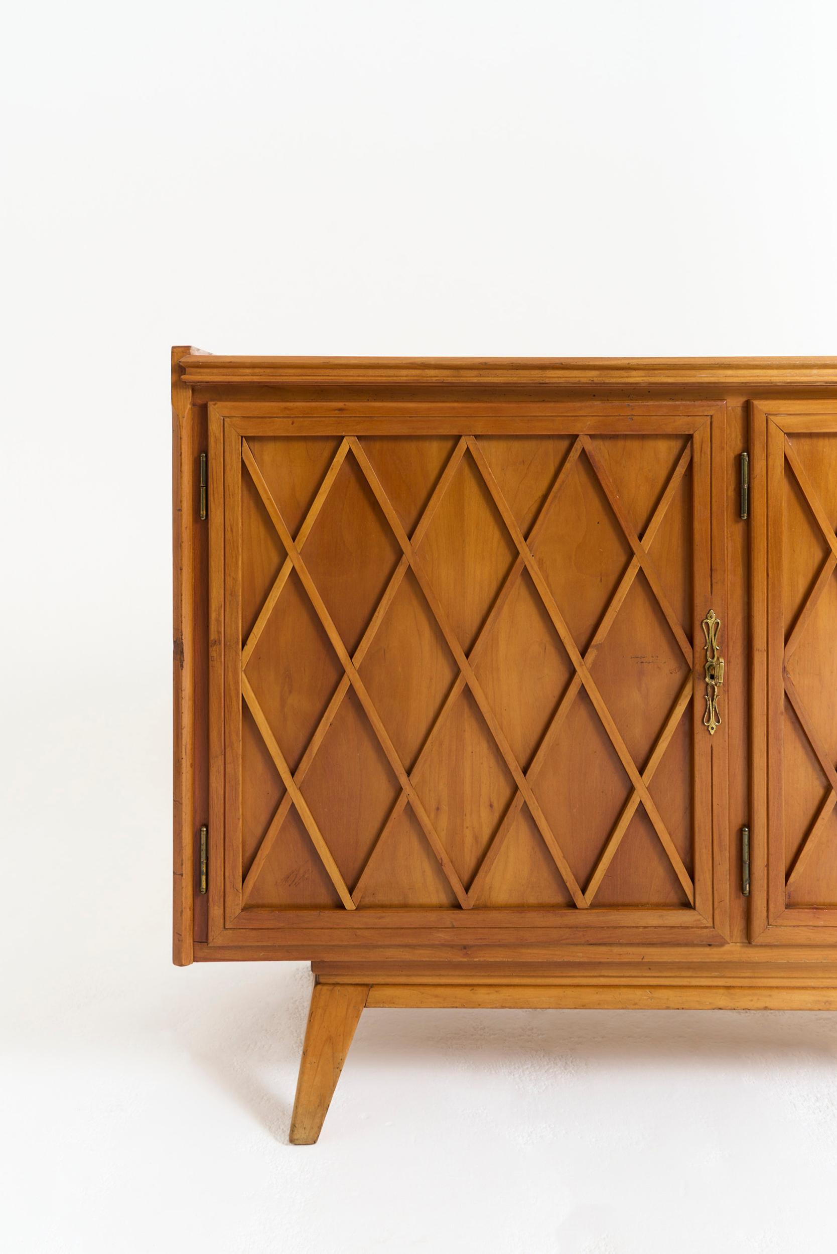 Mid-Century Lattice Sideboard For Sale 1