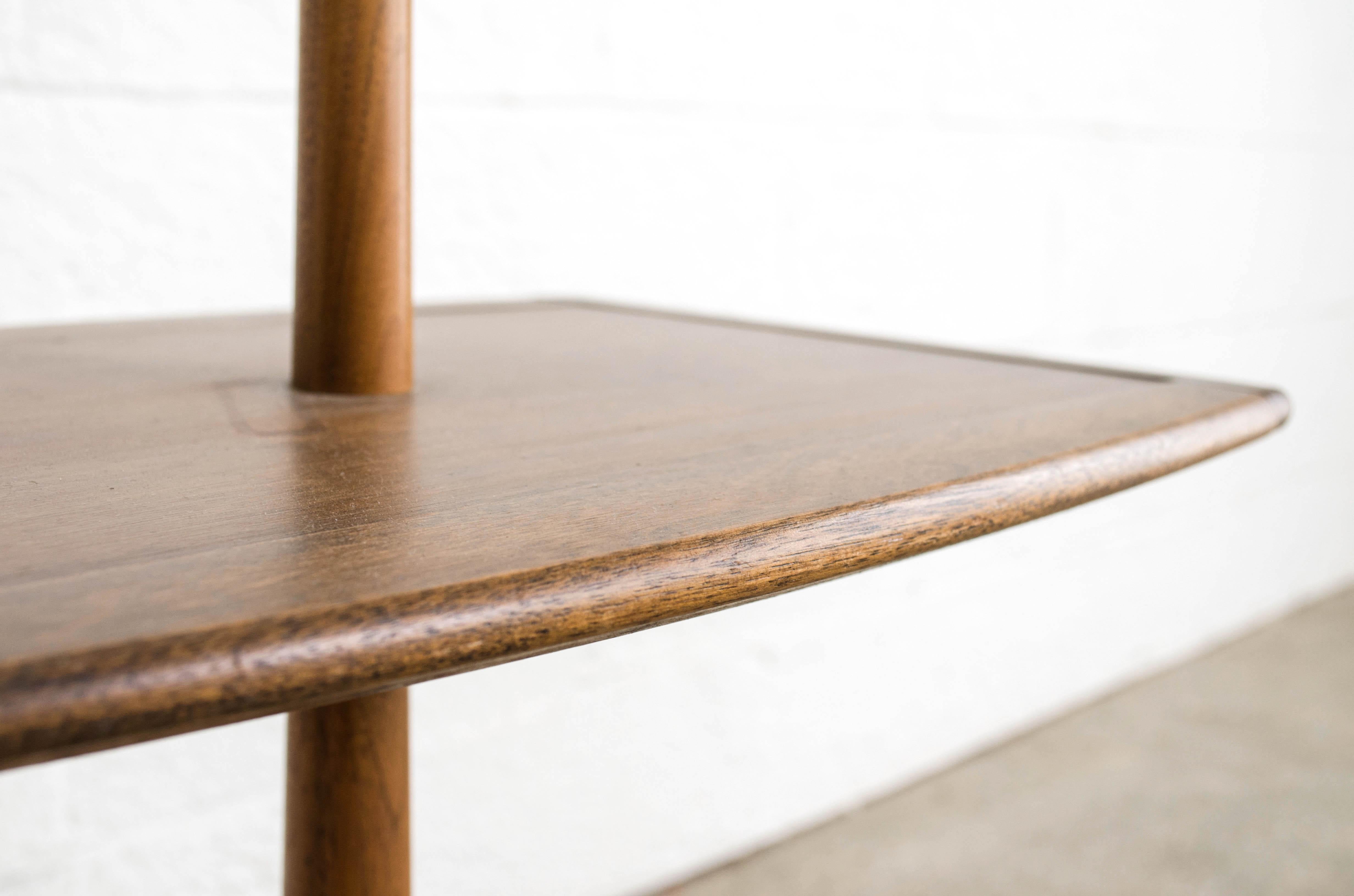 Mid-20th Century Midcentury Laurel Walnut Wood Floor Lamp