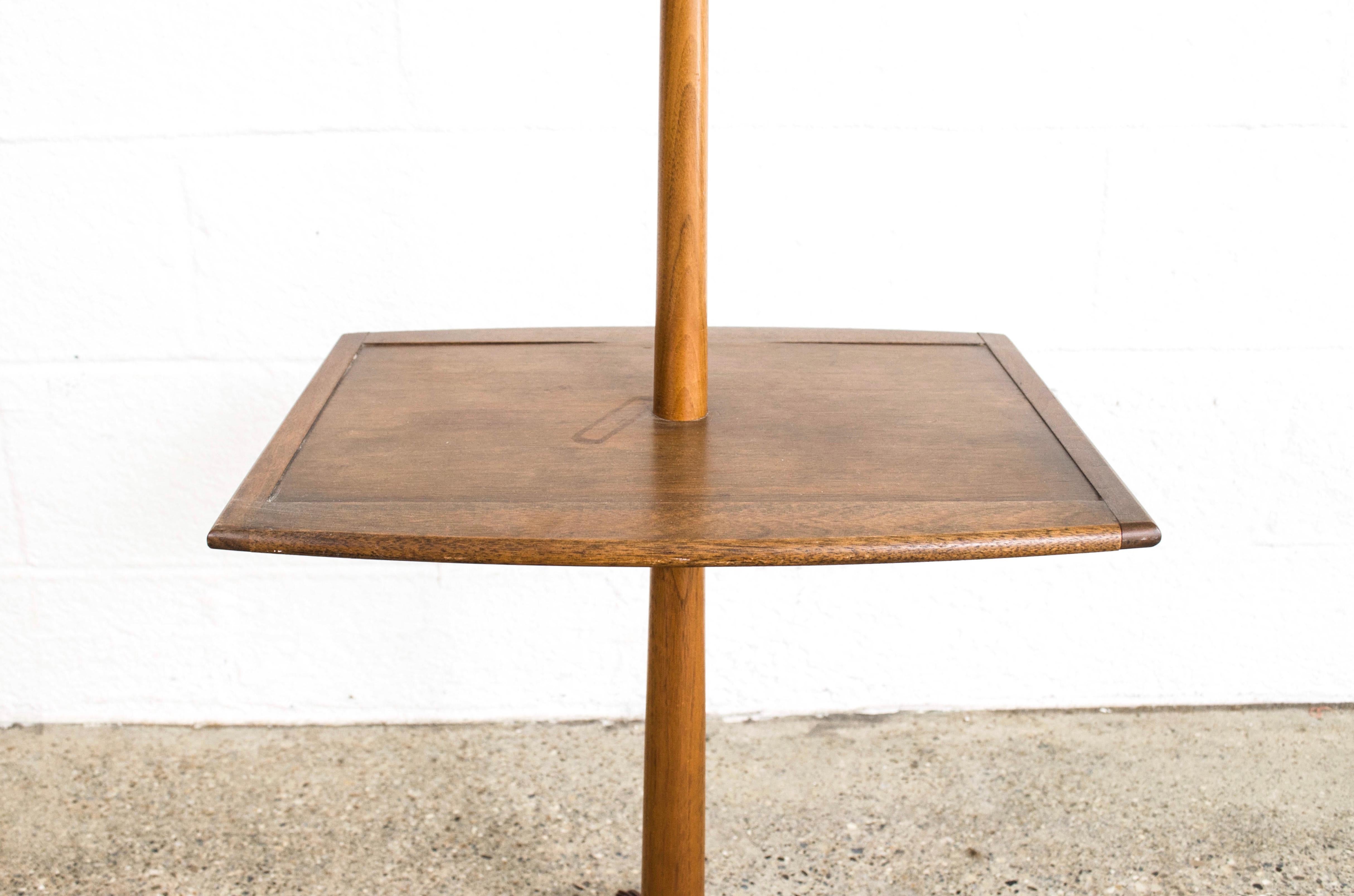 Midcentury Laurel Walnut Wood Floor Lamp 1