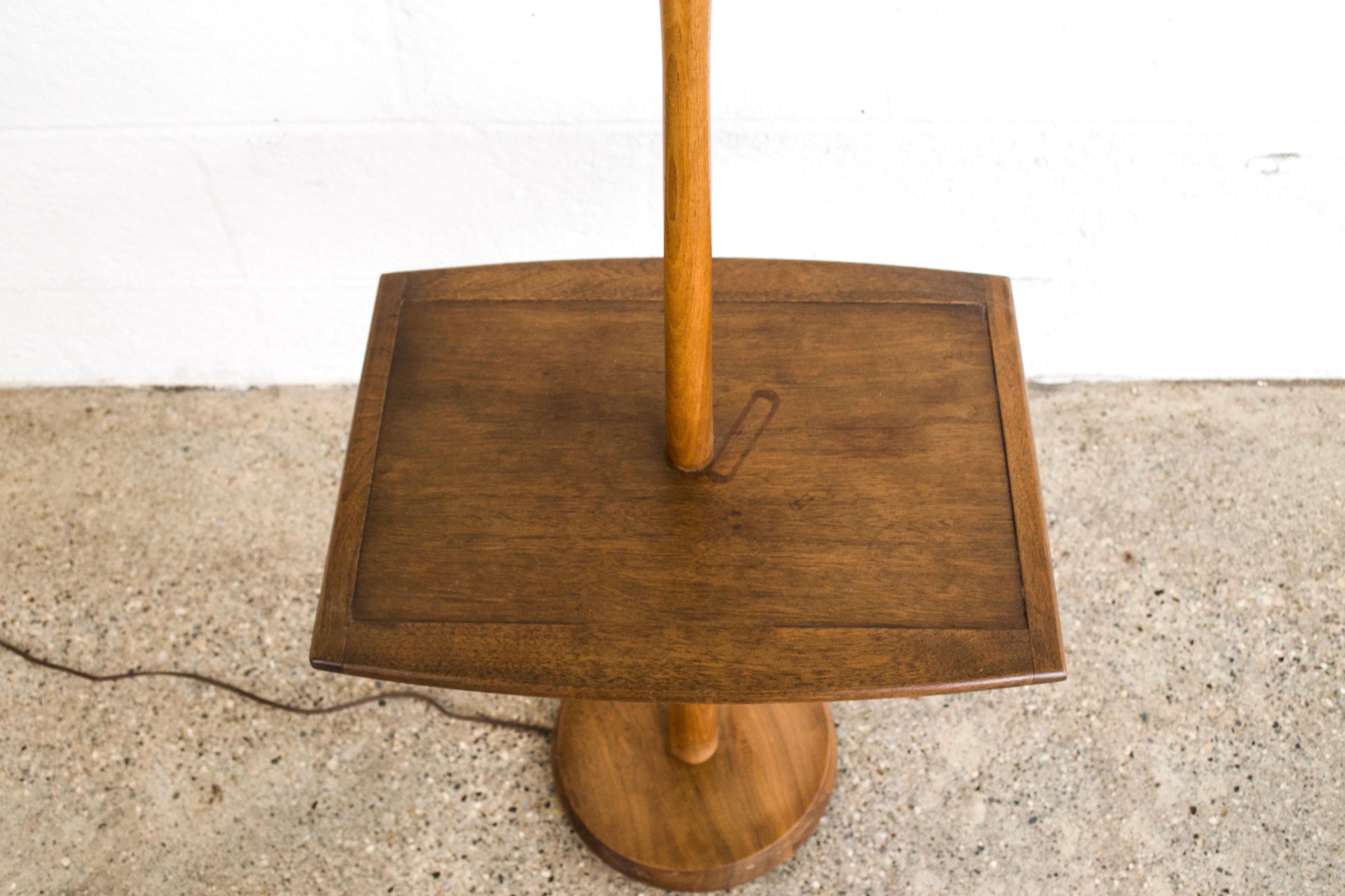 Midcentury Laurel Walnut Wood Floor Lamp 2
