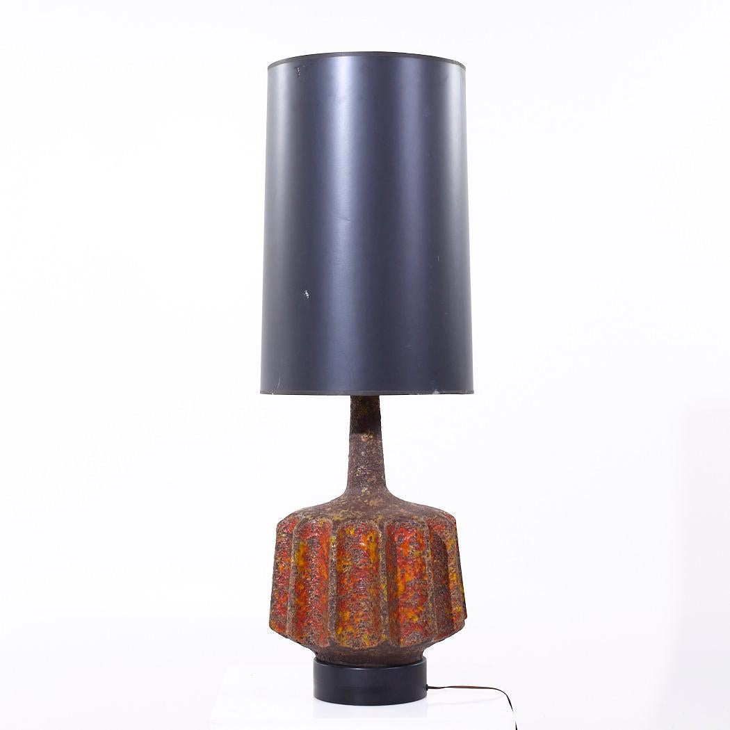 Américain Lampe à poser Lava Glaze du milieu du siècle en vente