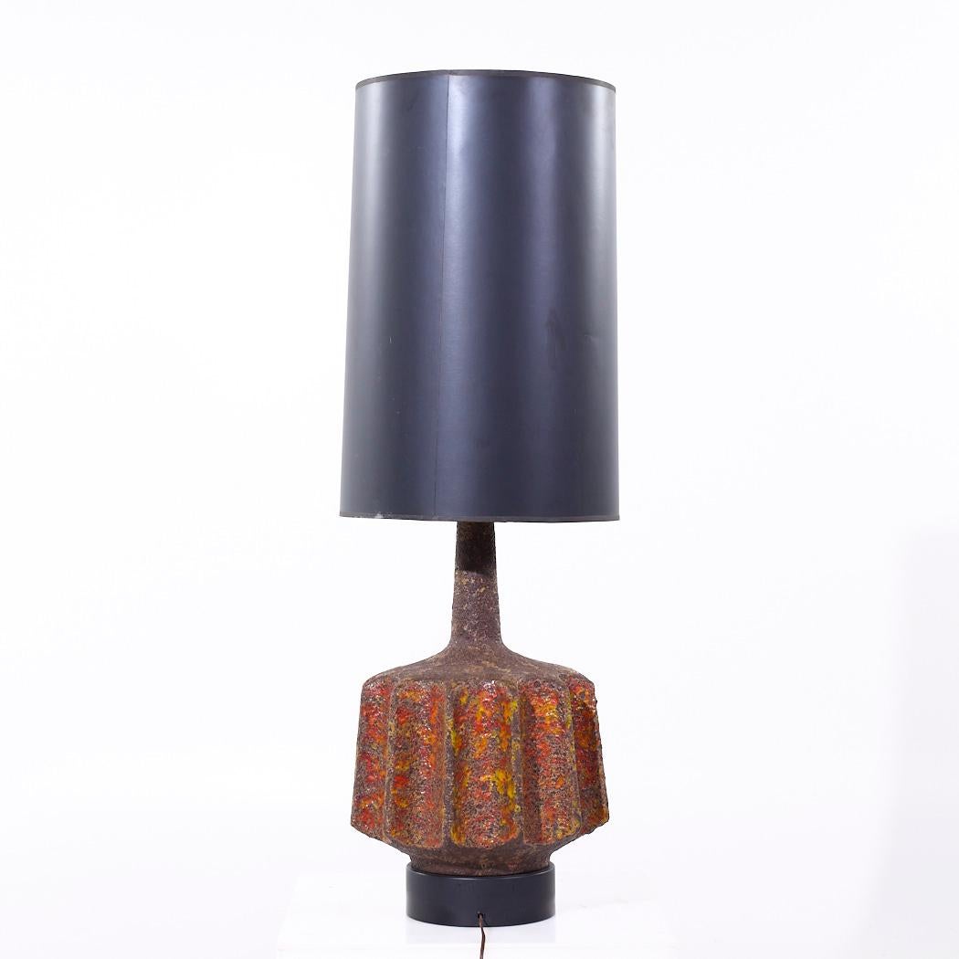 Vernissé Lampe à poser Lava Glaze du milieu du siècle en vente
