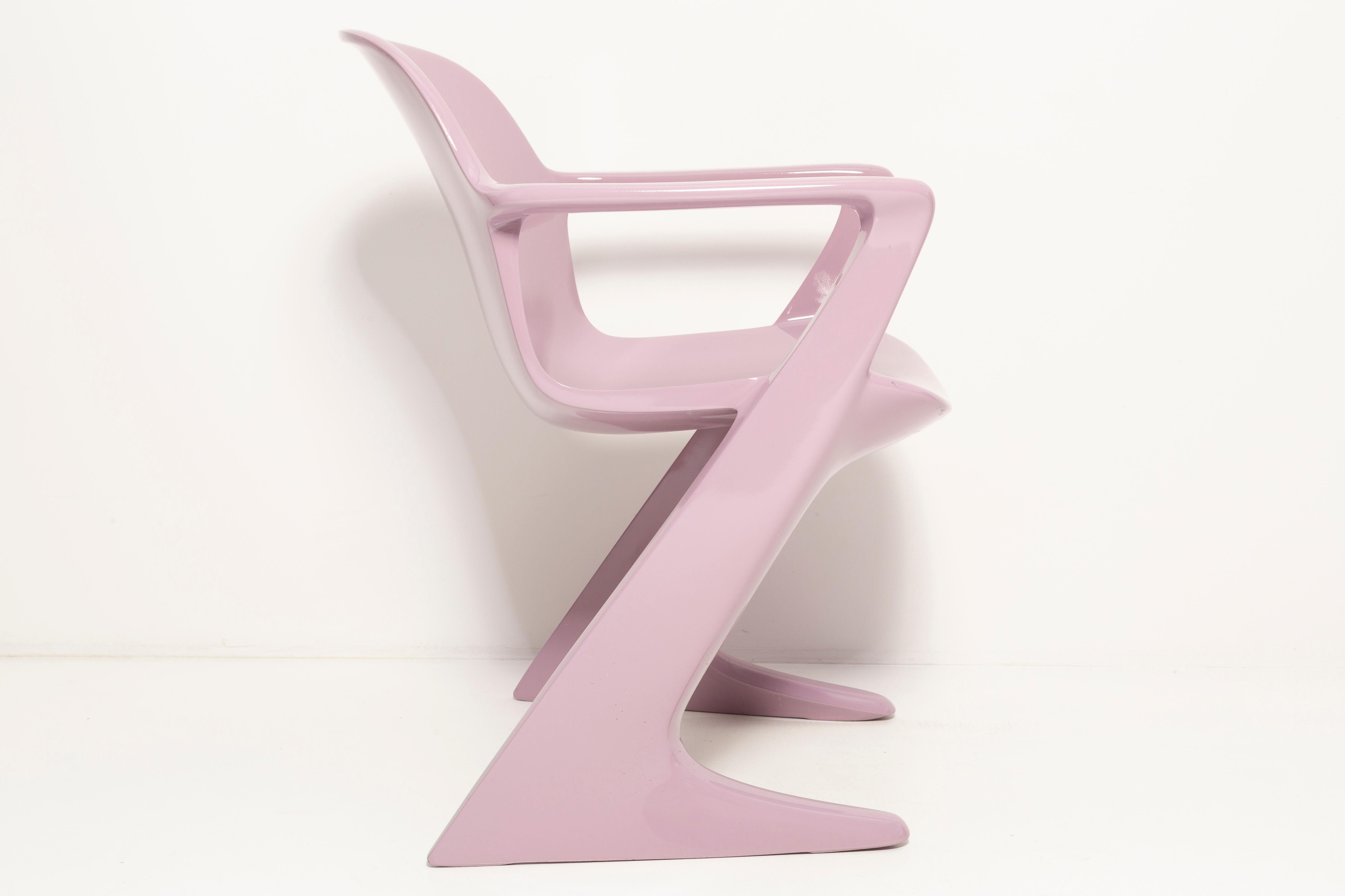 Lacquered Mid Century Lavender Kangaroo Chair Designed by Ernst Moeckl, Germany, 1968 For Sale