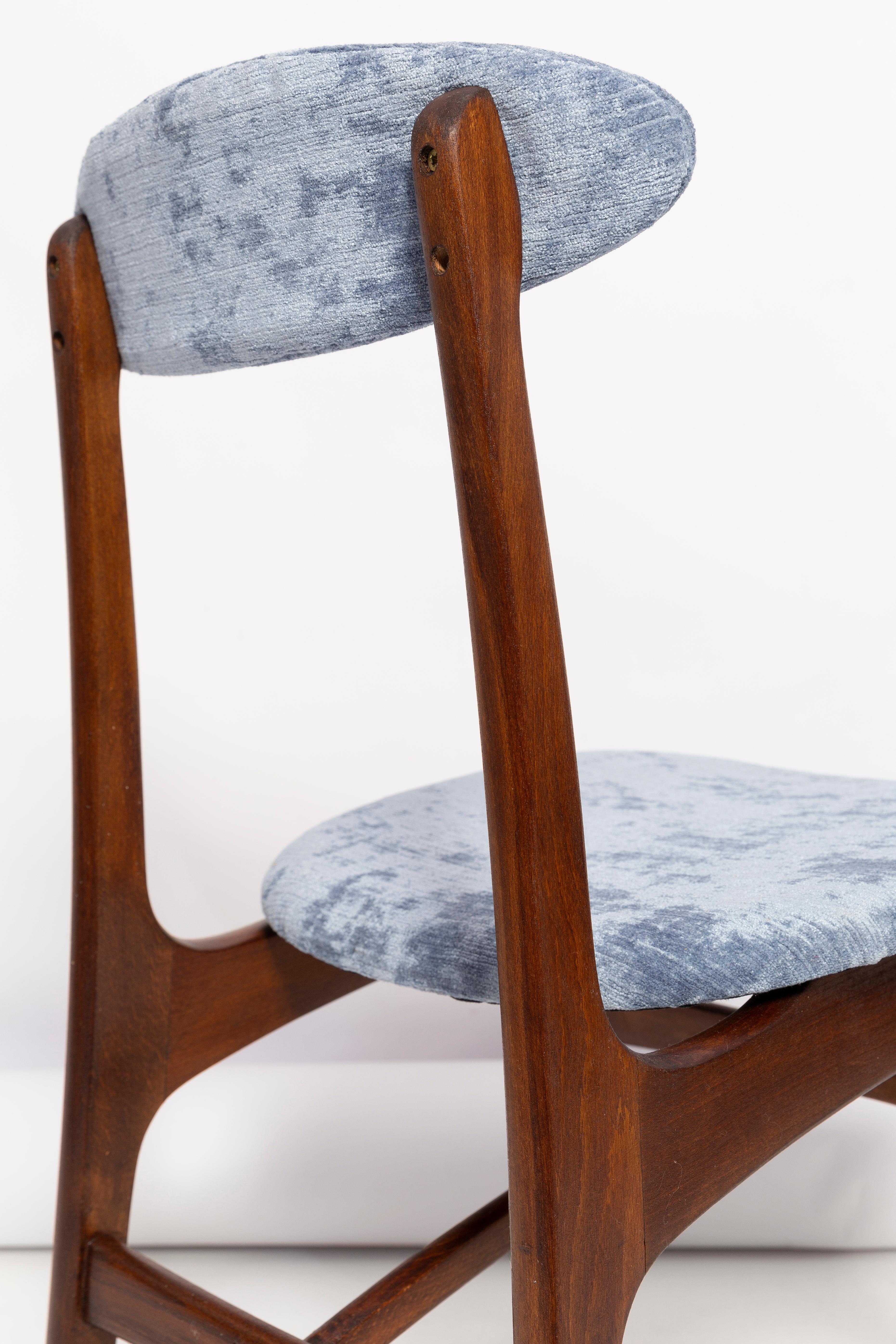 20th Century Two Mid Century Lavender Velvet Chairs Designed by Rajmund Halas, Poland, 1960s For Sale