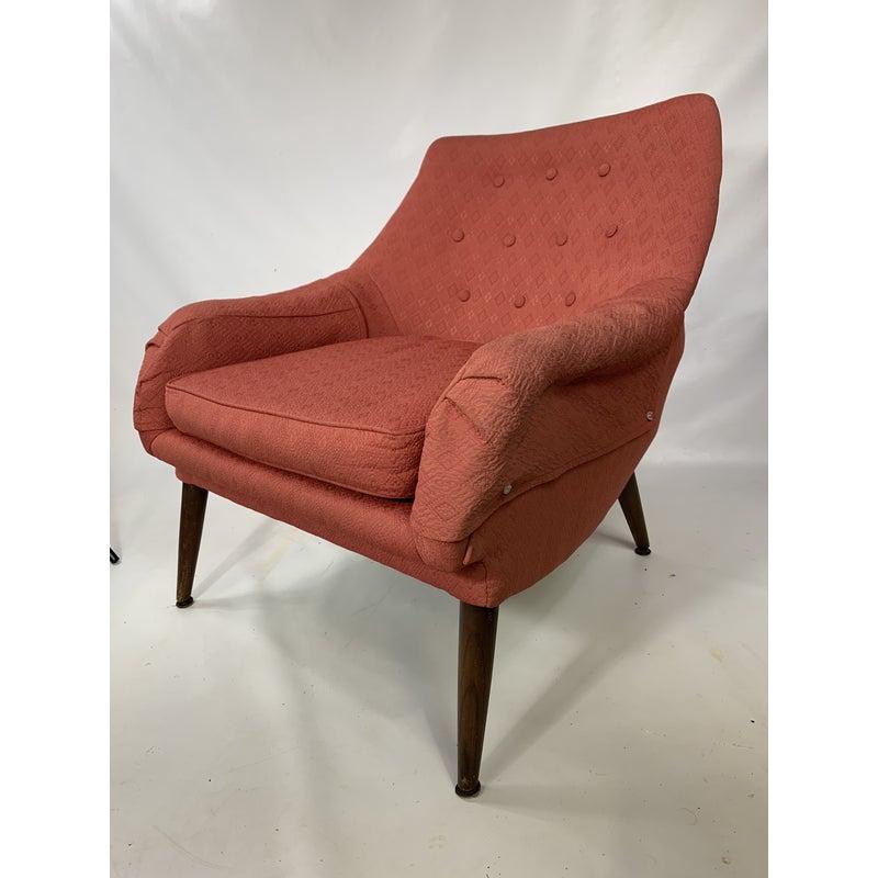 Walnut Mid-Century Lawrence Peabody, Craft Assoc. Lounge Chair For Sale