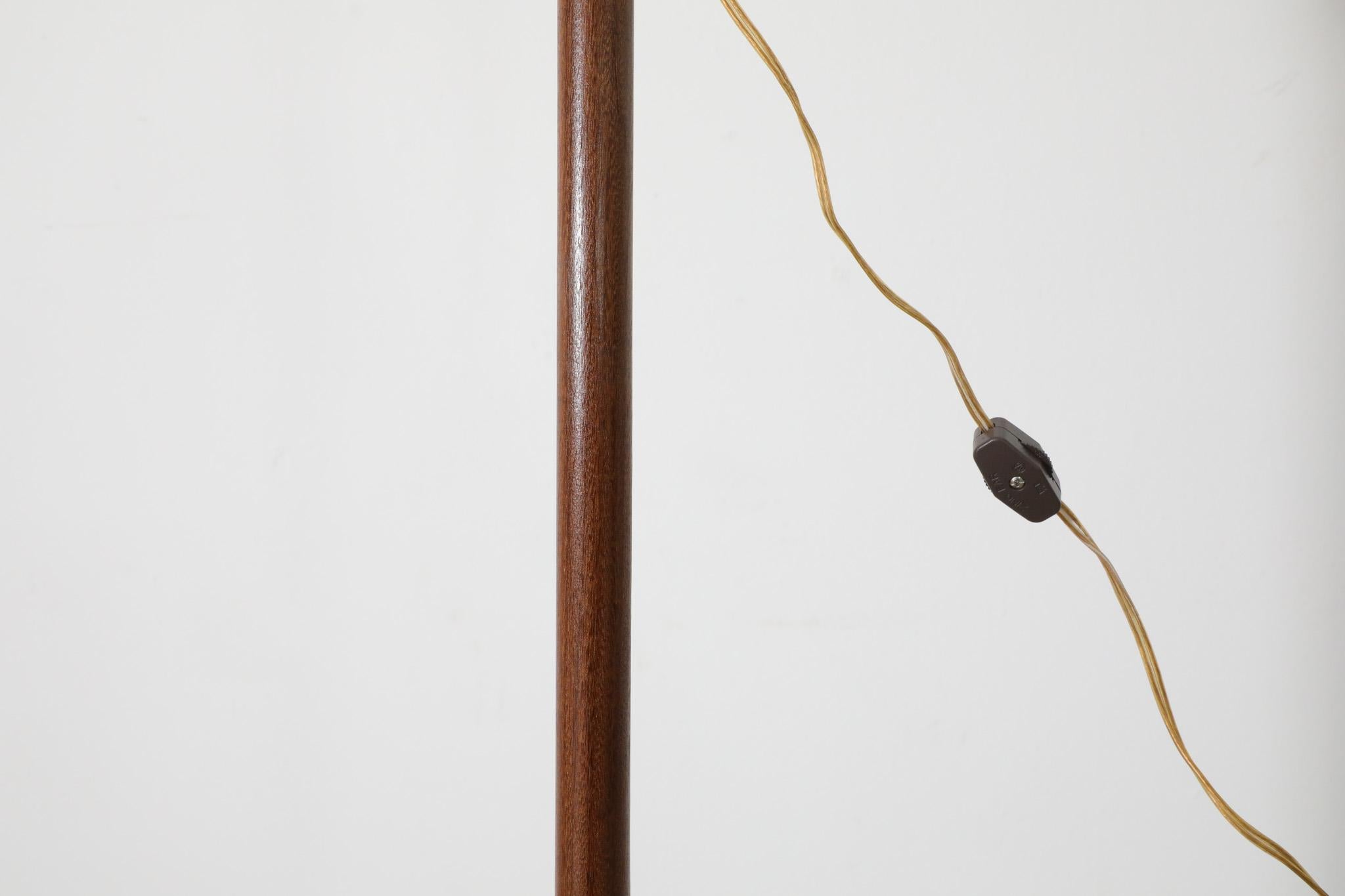 Mid-Century Le Klint Style Teak Floor Lamp With Pivoting Arm 10