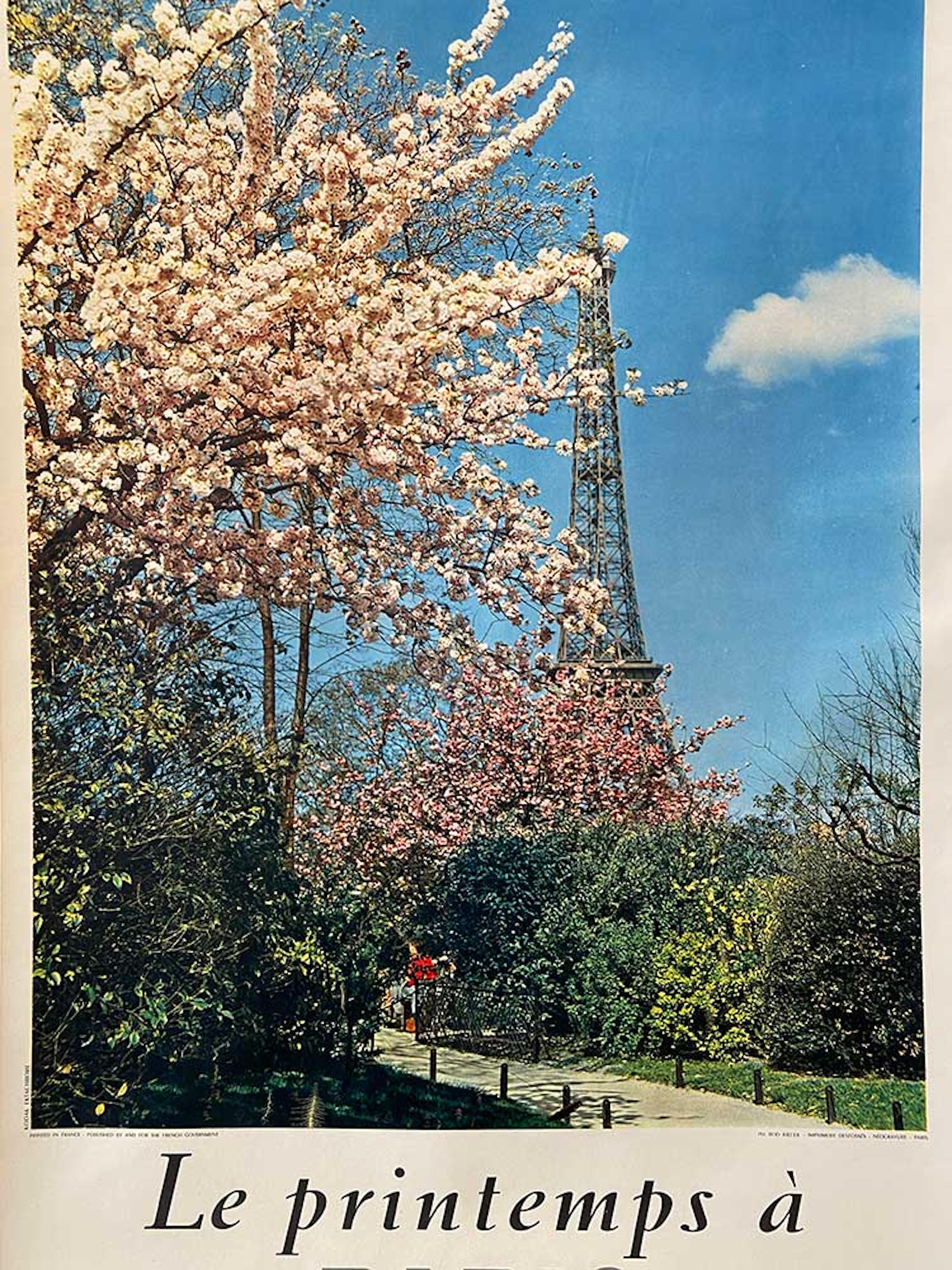 Le printemps a Paris Poster originale francese d'epoca c. 1960 

Si tratta di un poster originale francese d'epoca, una bellissima istantanea di Parigi in primavera!

Artista	
Sconosciuto

Anno	
Circa 1958

Condizione	
Buono

Formato	
Con il retro