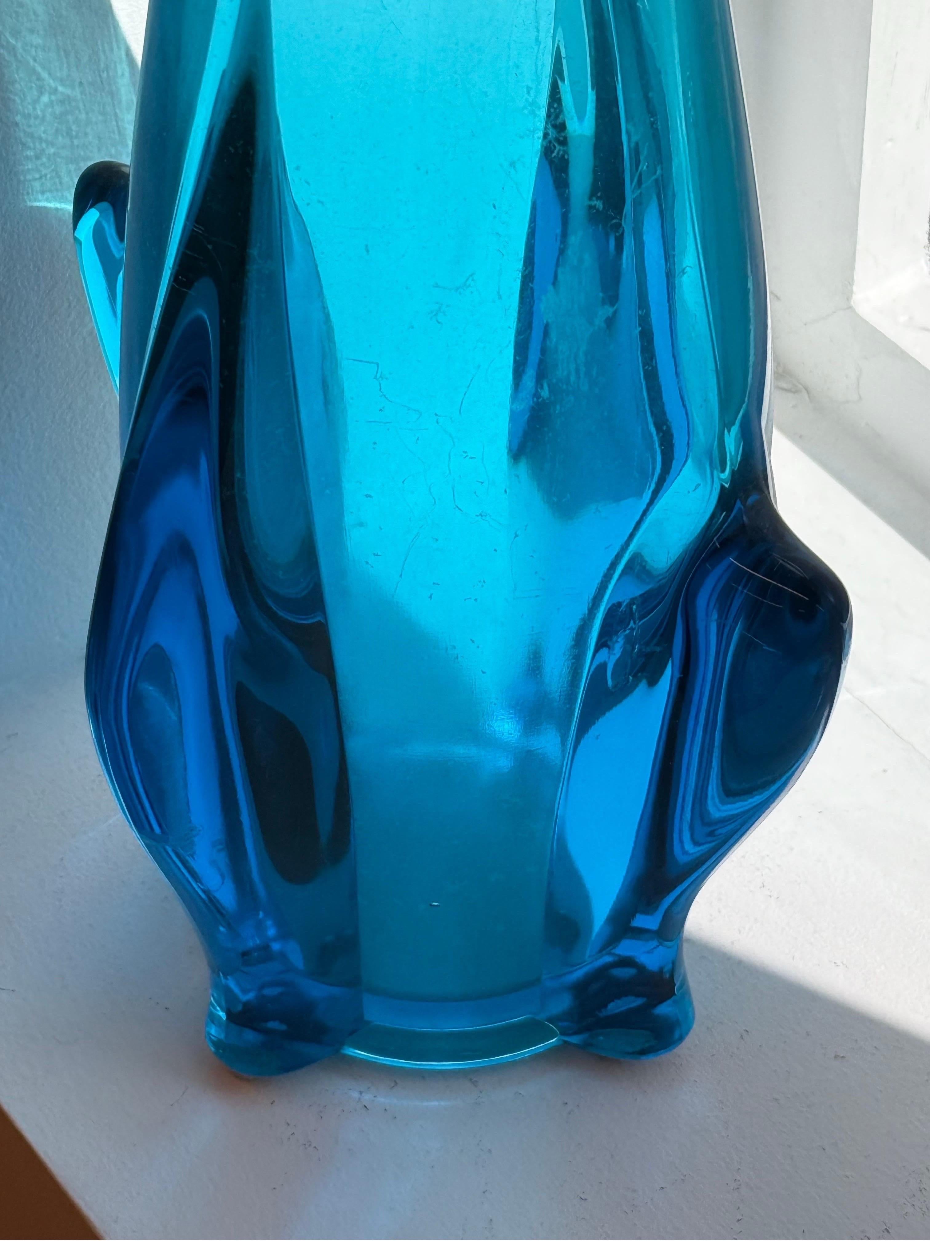 Mid-Century A.E.L. Smith & Smith vaso turchese 