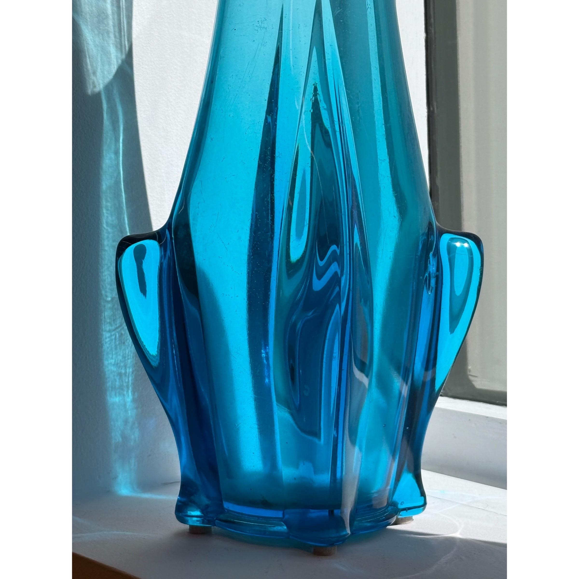 Mid-Century moderno Mid-Century A.E.L. Smith & Smith vaso turchese 