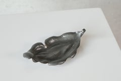 Mid Century Leaf Shaped Vide Poche in Pewter 1960s