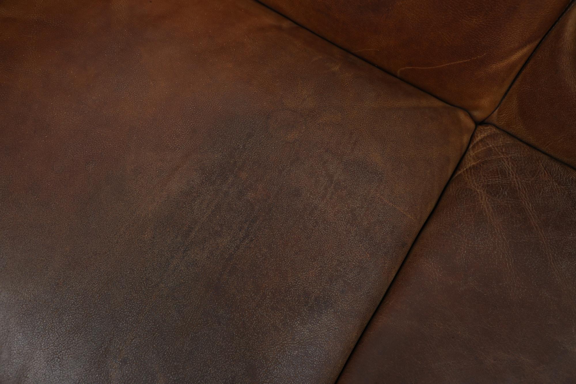 Mid Century, Leather 1980s 'Bommel' Sofa by Gerard Van Den Berg for Montis 11