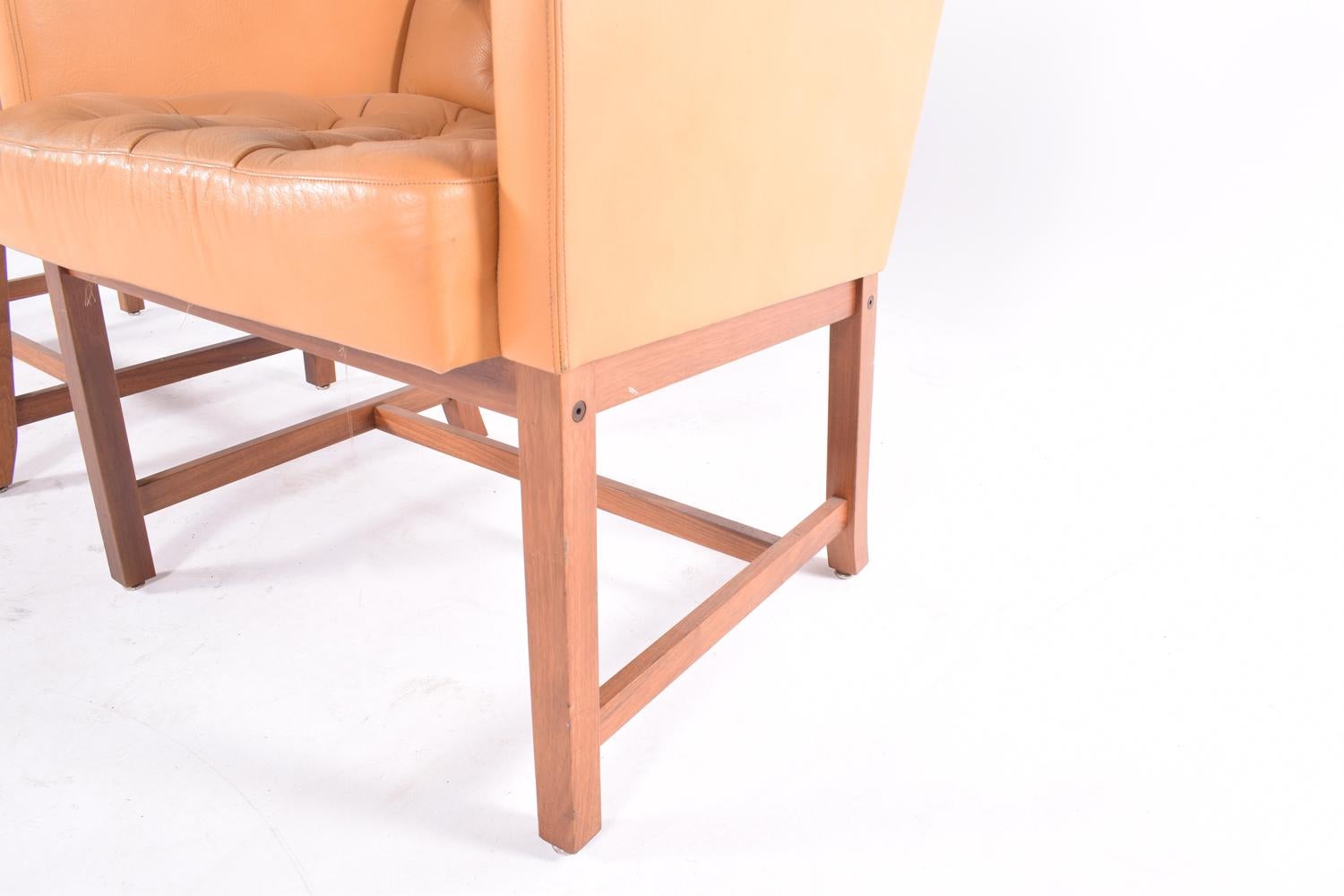 Midcentury Leather and Teak Armchairs by Karl-Erik Ekselius for JOC Mobler In Good Condition In Lisboa, Lisboa