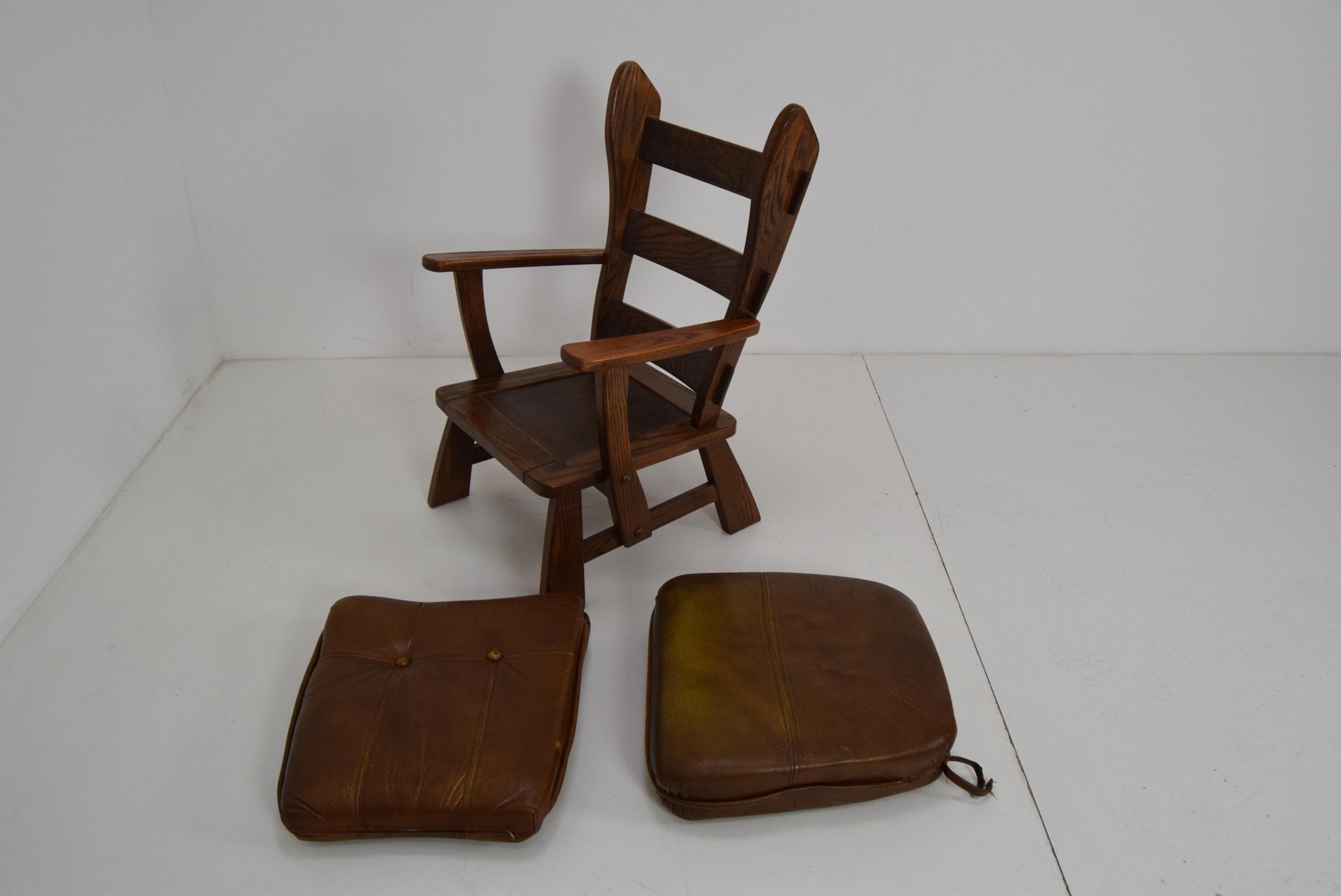 Mid-Century Leather Armchair, 1970s 1