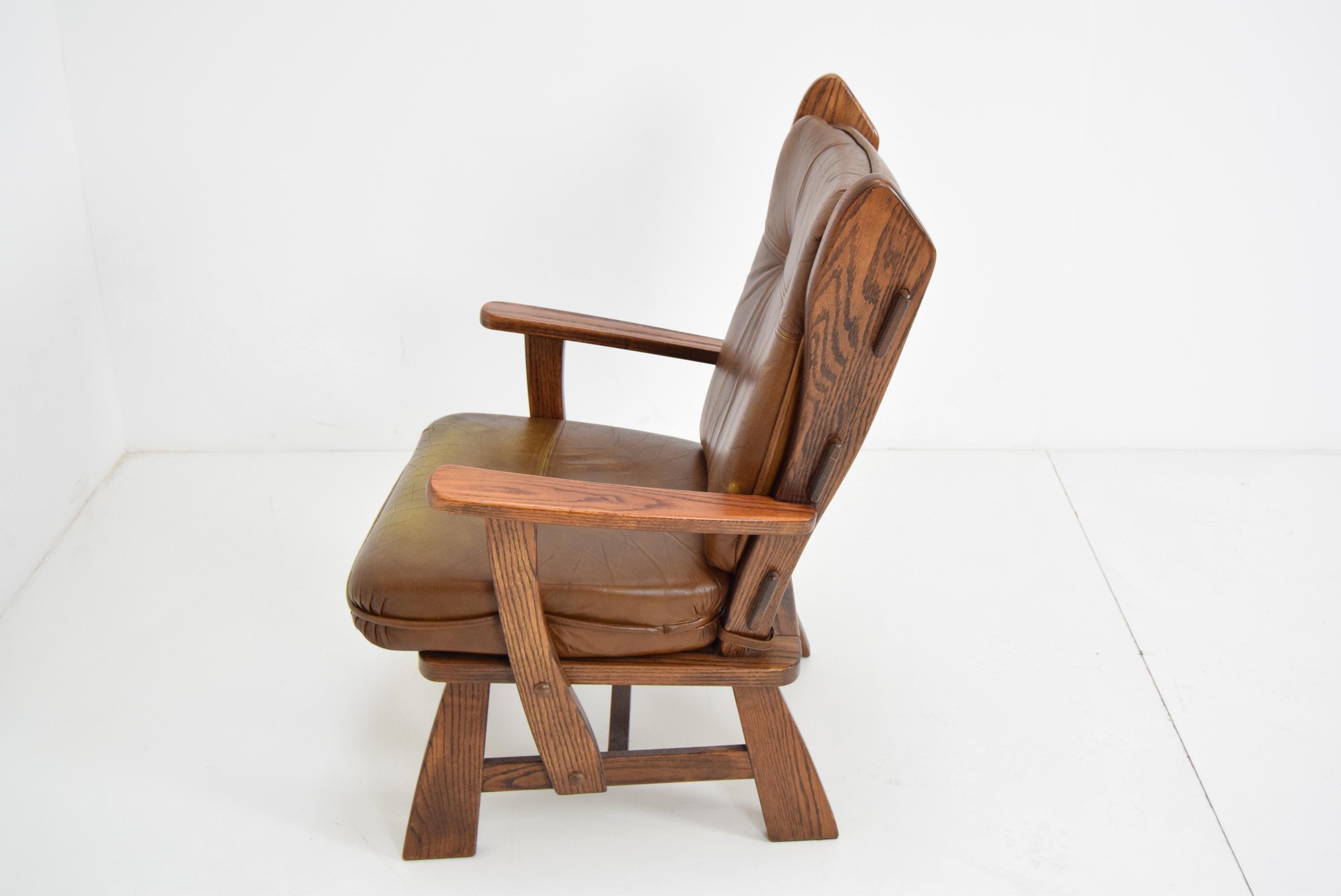 Mid-Century Modern Mid-Century Leather Armchair, 1970s