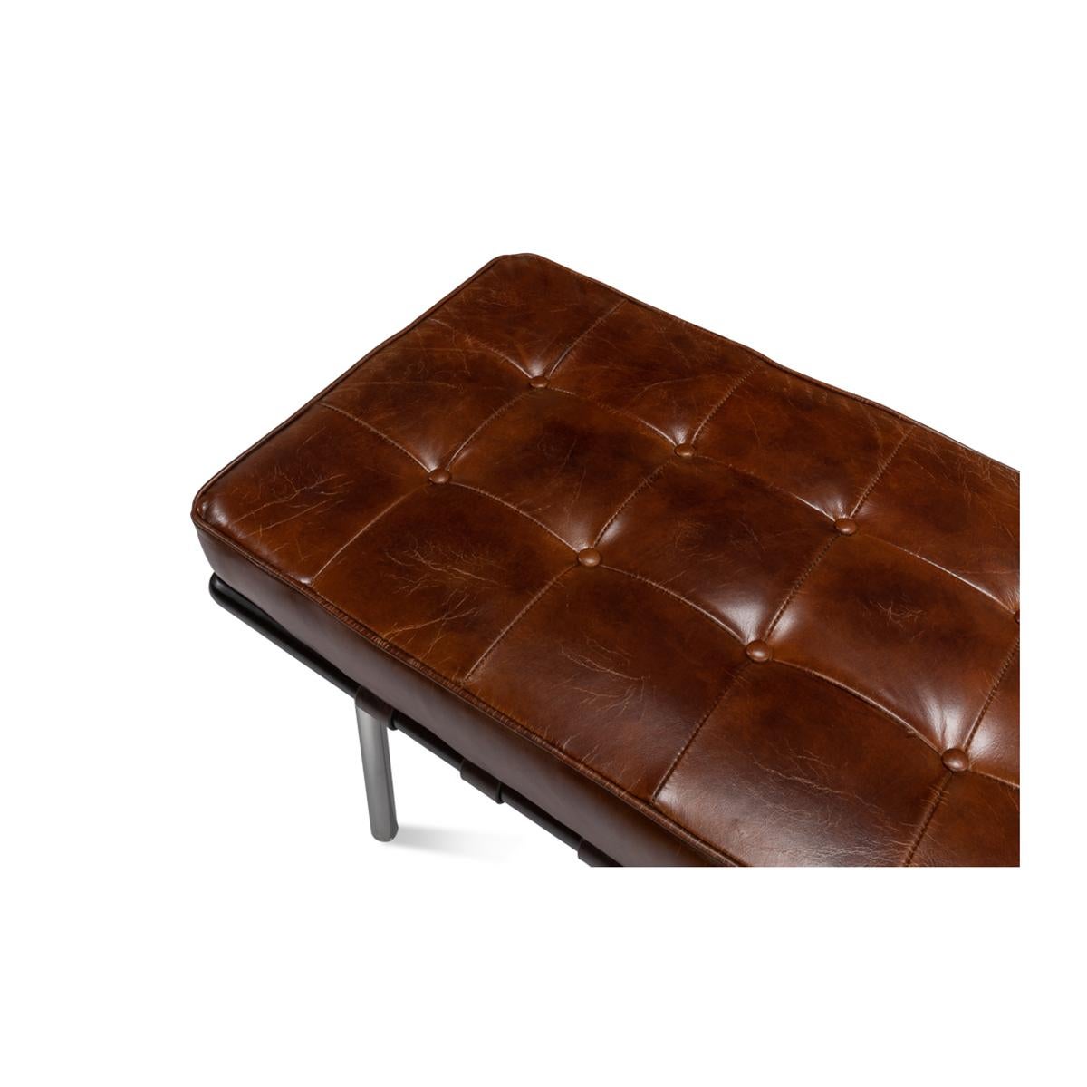 leather top bench