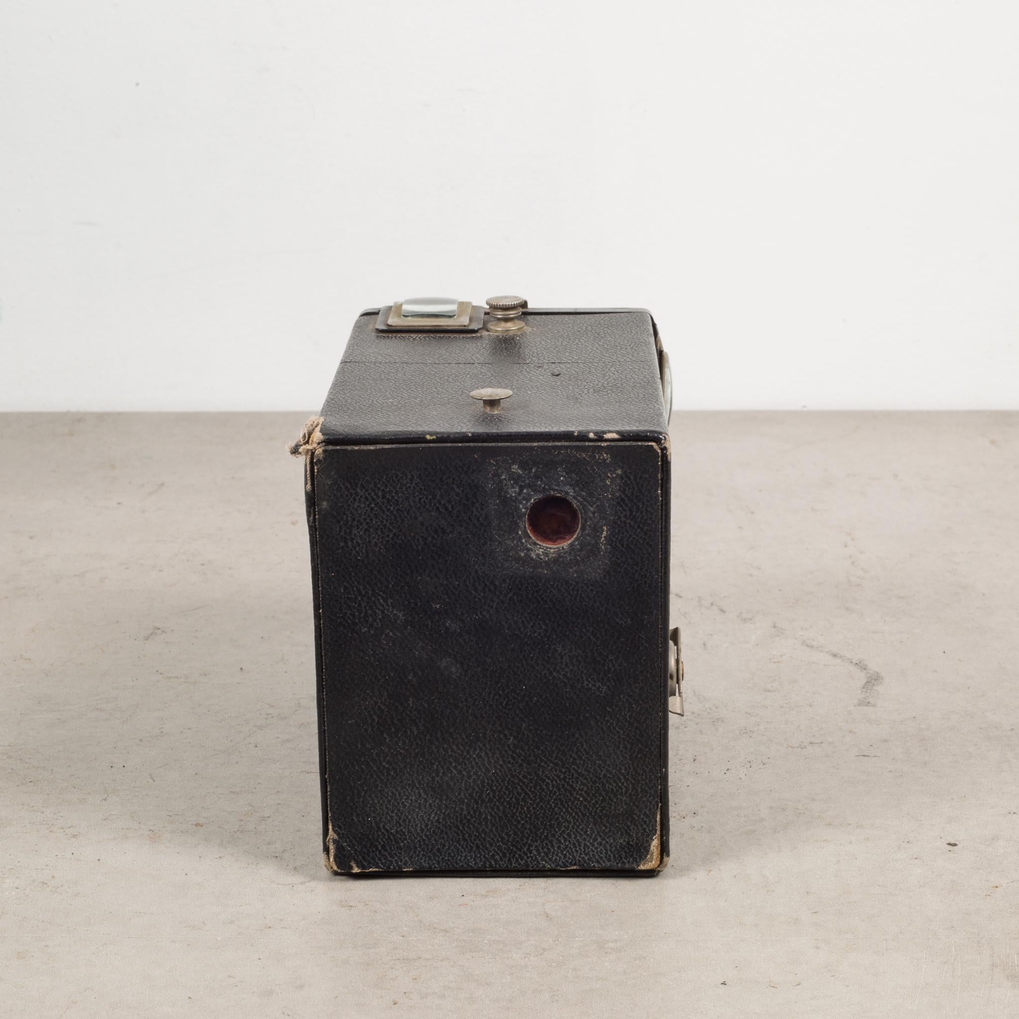 Industrial Midcentury Leather Box Camera, circa 1950