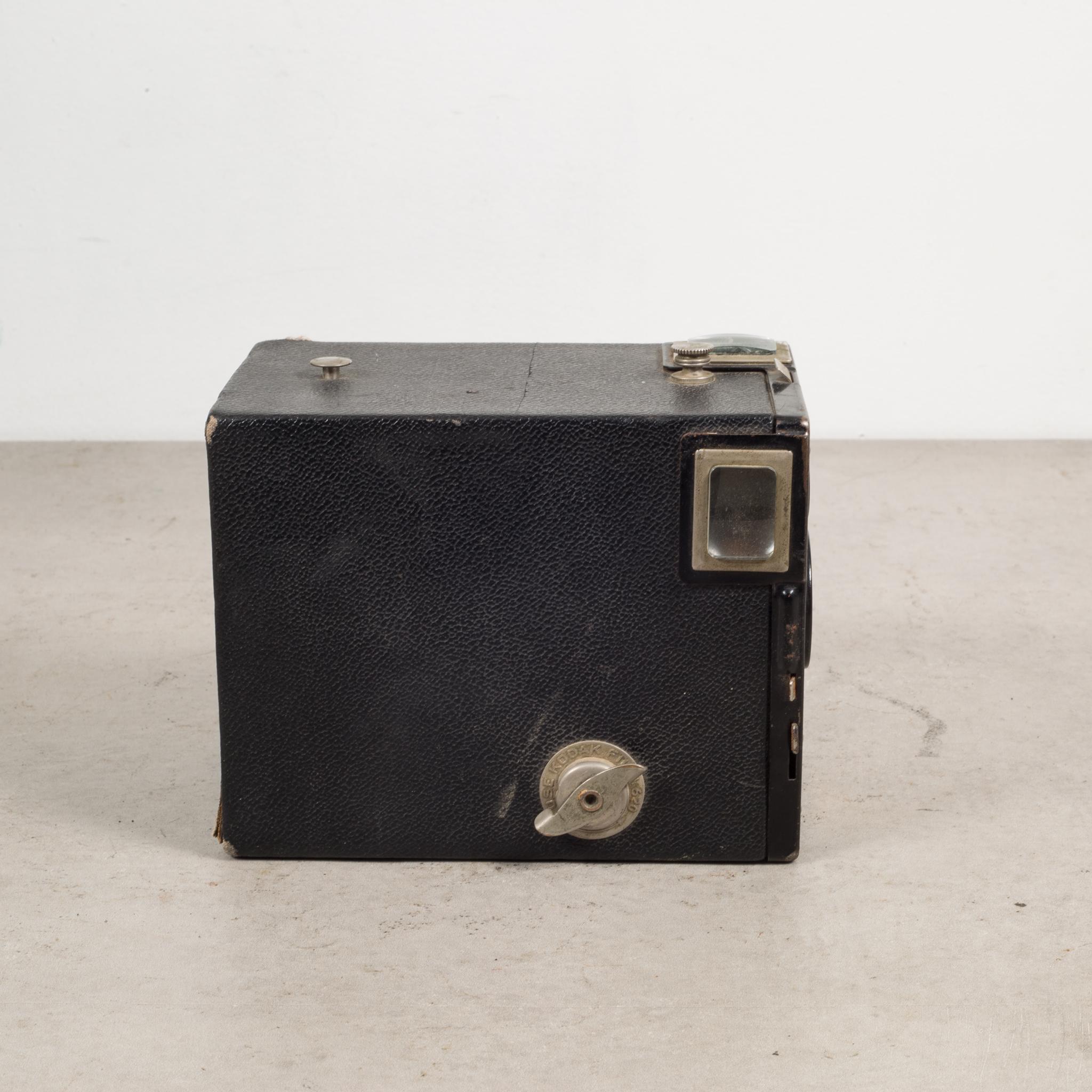 Midcentury Leather Box Camera, circa 1950 In Good Condition In San Francisco, CA