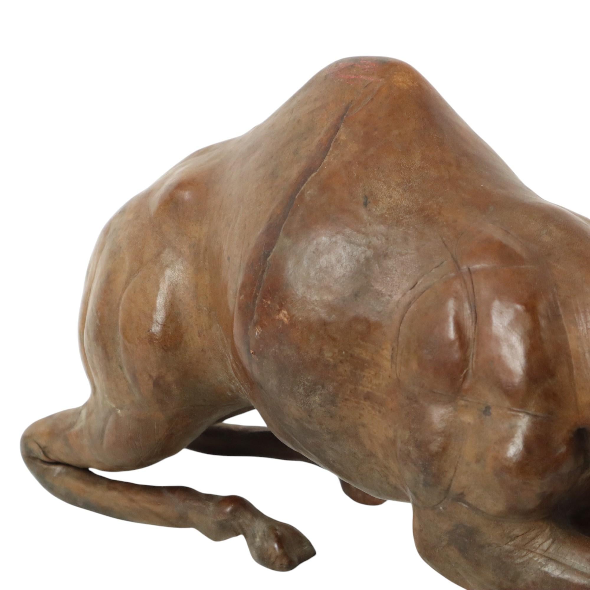 Mid Century Leather Camel Dromedary Statue Liberty of London 48cm 5