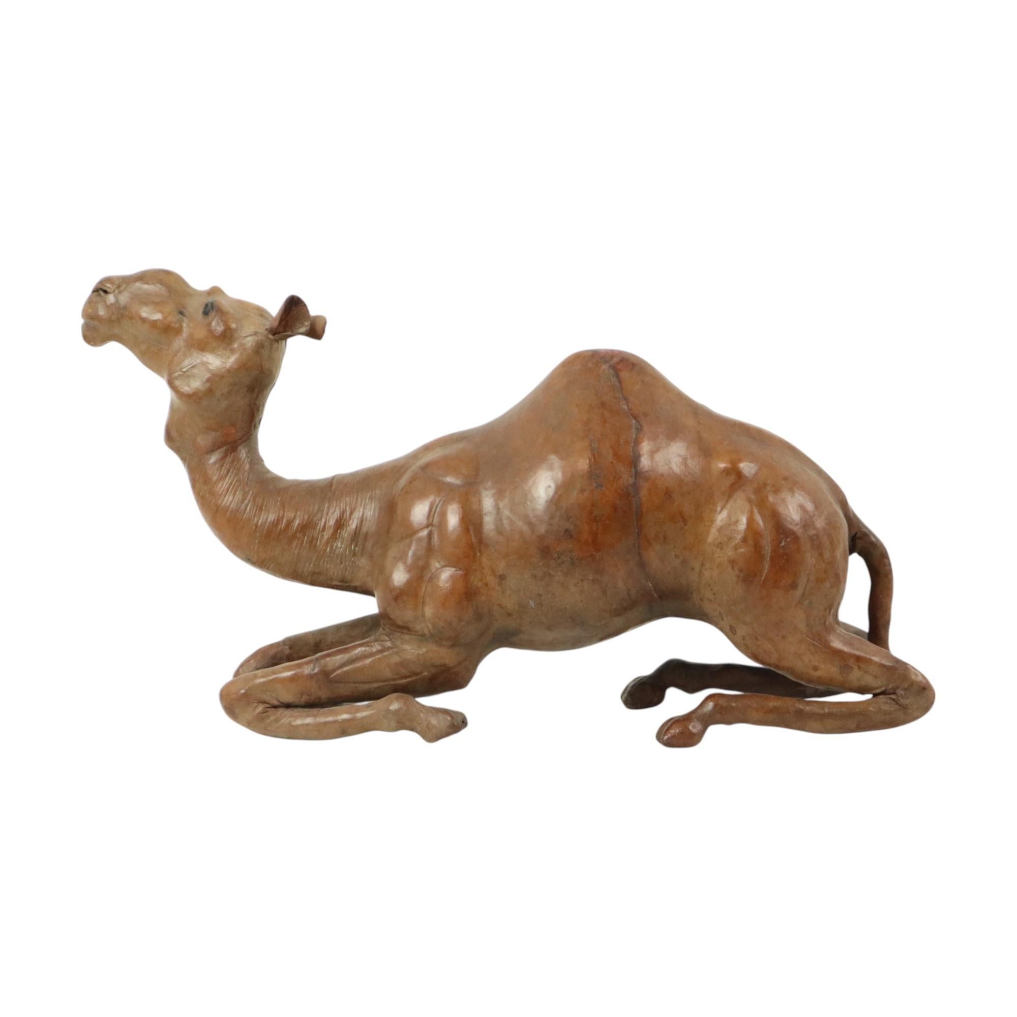20th Century Mid Century Leather Camel Dromedary Statue Liberty of London 48cm