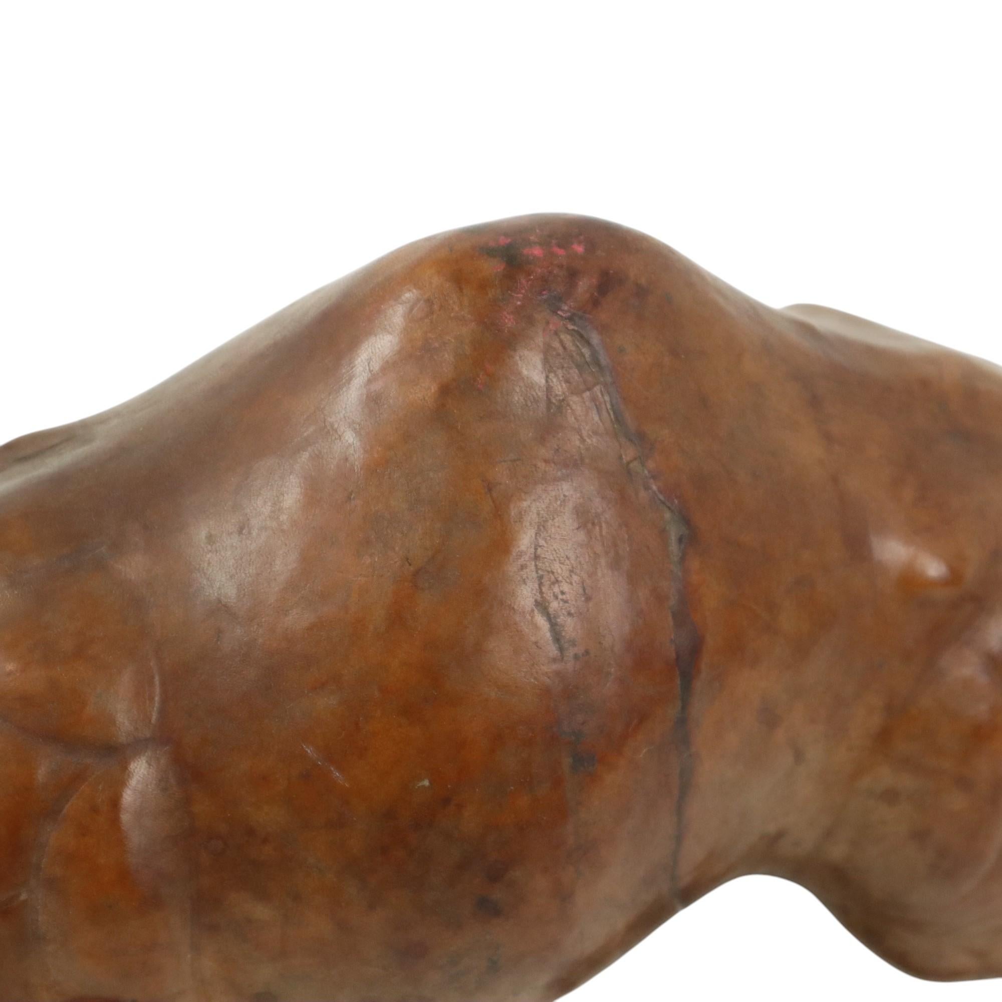 Mid Century Leather Camel Dromedary Statue Liberty of London 48cm 3