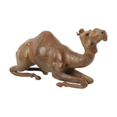 Vintage Mid Century Leather Camel Dromedary Statue Liberty of London 48cm