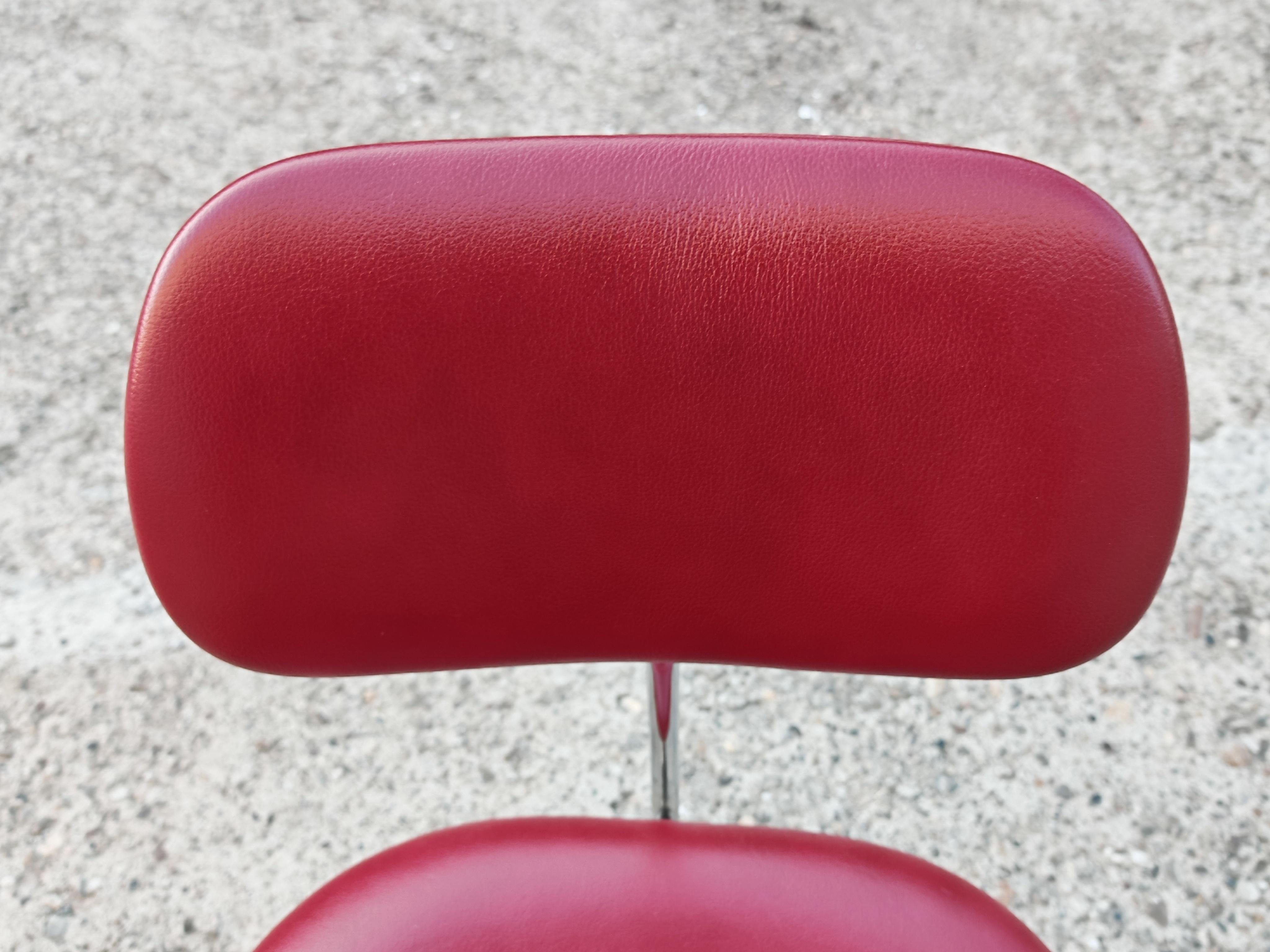 Chaise en cuir du milieu du siècle par Egon Eiermann pour Wilde + Spieth, Allemagne, années 1960 Excellent état - En vente à Beograd, RS