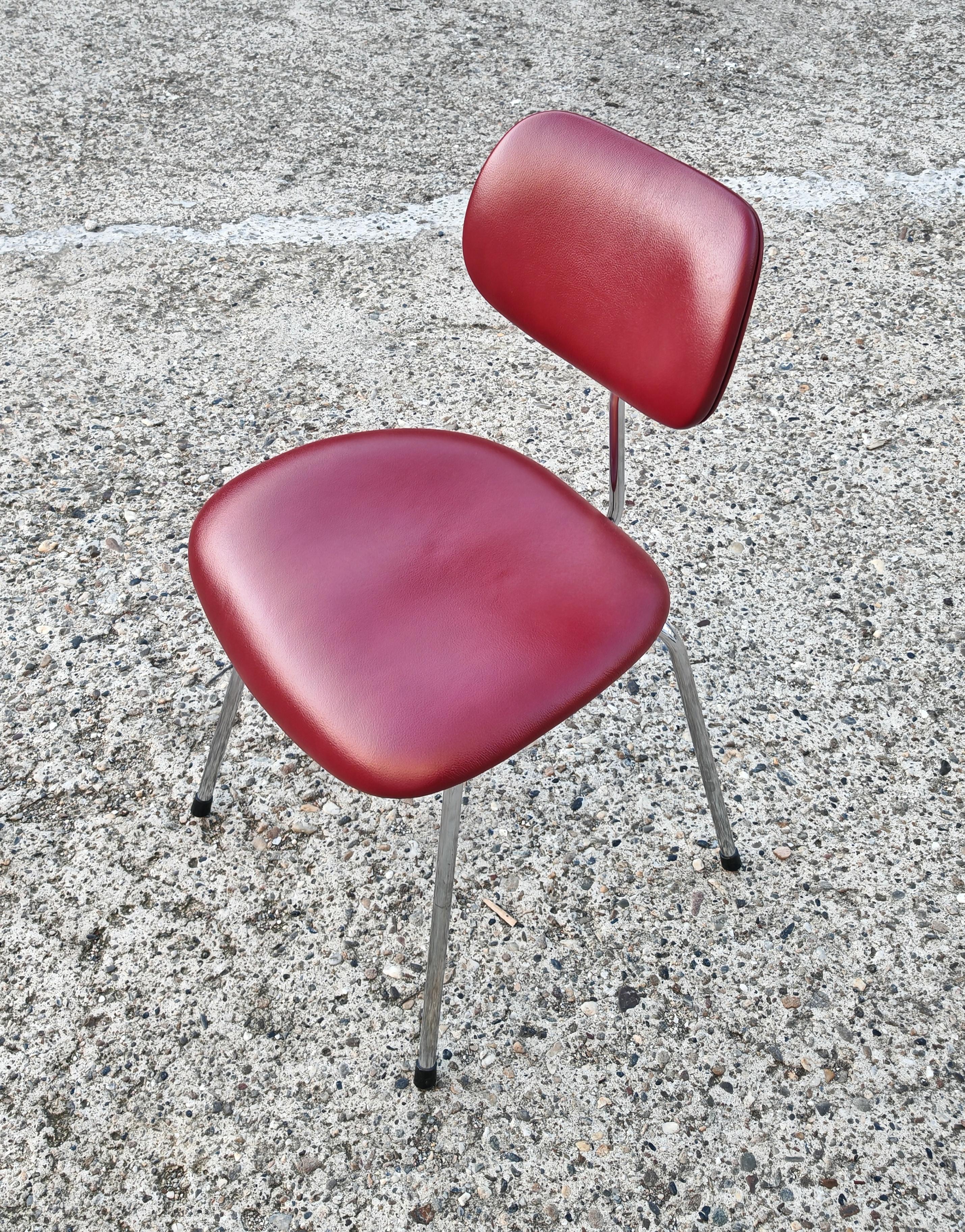 Acier Chaise en cuir du milieu du siècle par Egon Eiermann pour Wilde + Spieth, Allemagne, années 1960 en vente