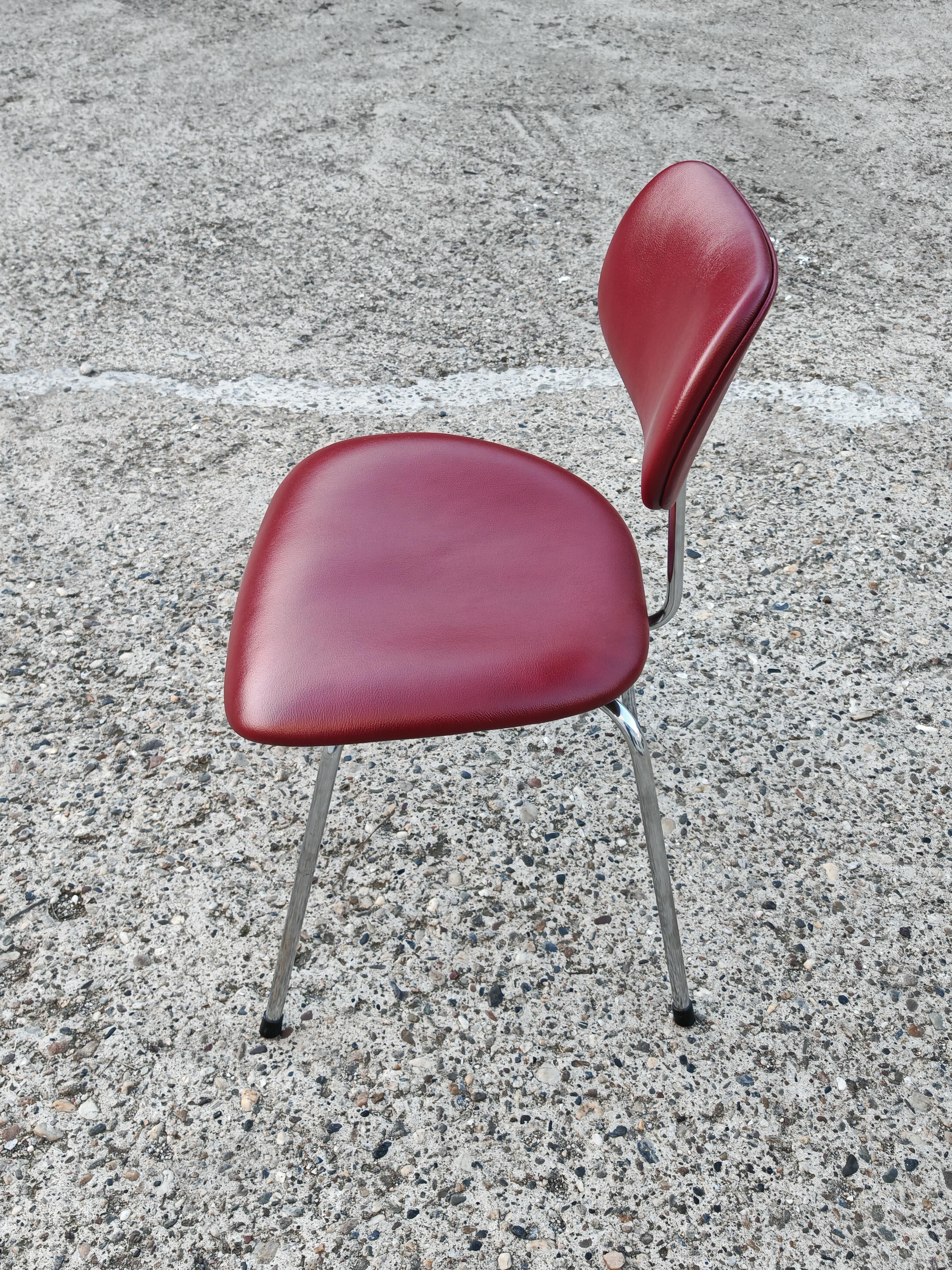 Chaise en cuir du milieu du siècle par Egon Eiermann pour Wilde + Spieth, Allemagne, années 1960 en vente 1