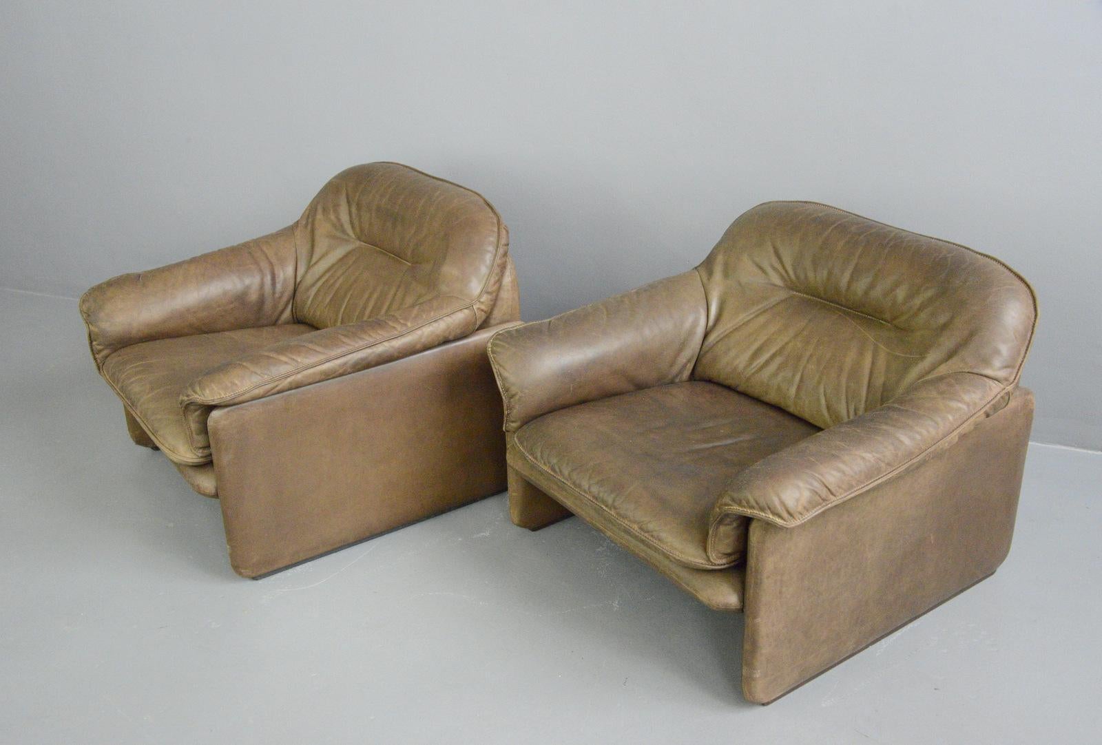 Midcentury Leather Chairs by De Sede, circa 1960s 5