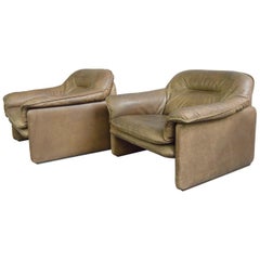 Midcentury Leather Chairs by De Sede, circa 1960s