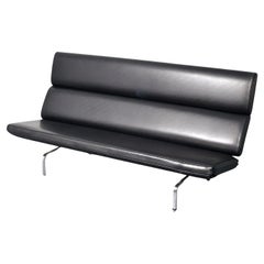 Mid century Leather Compact Sofa by Ray and Charles Eames for Herman Miller
