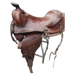 Mid Century Leather Cowboy Saddle by Simco