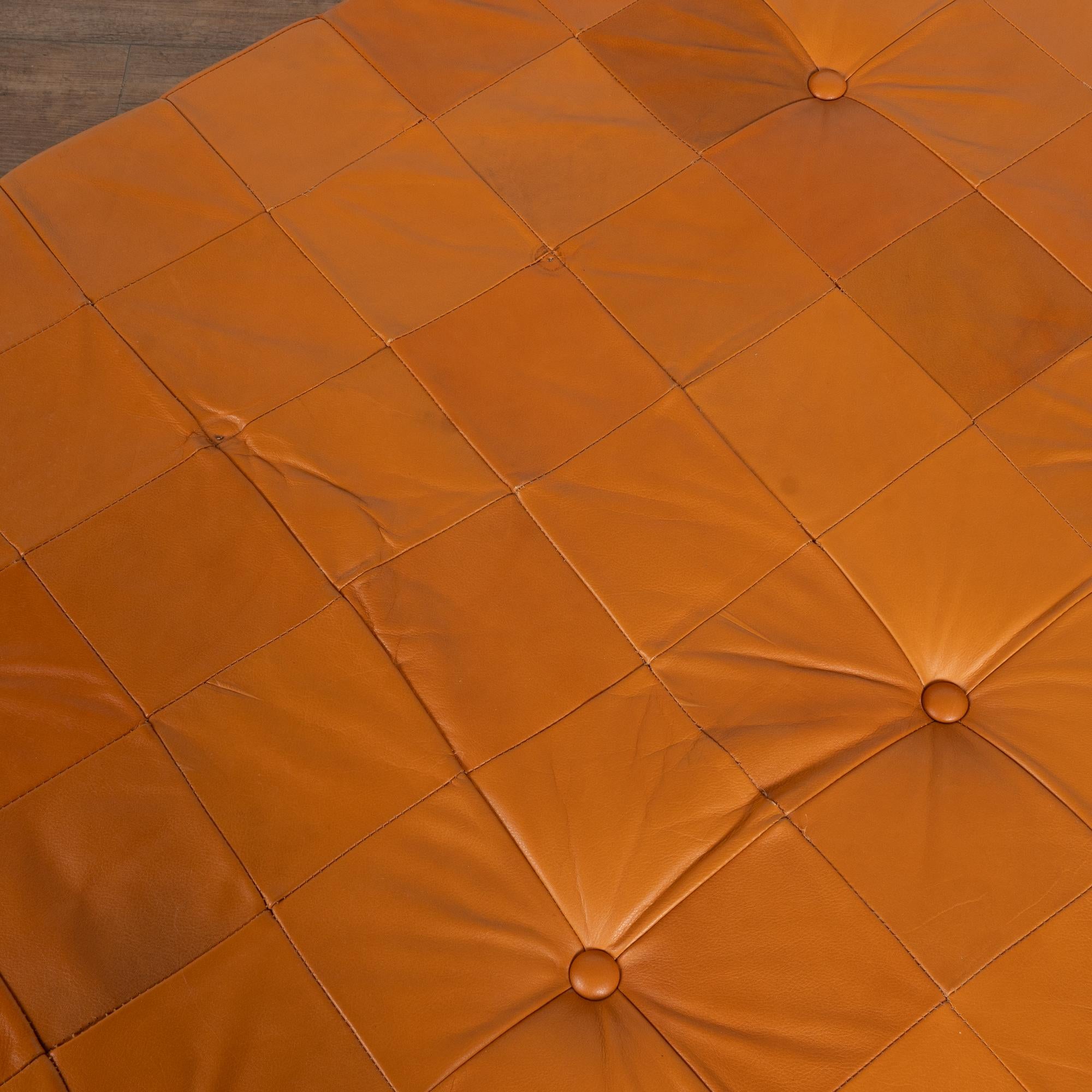 Letto da giorno in pelle di metà secolo, grande ottomana, Danimarca, circa 1980 in vendita 3