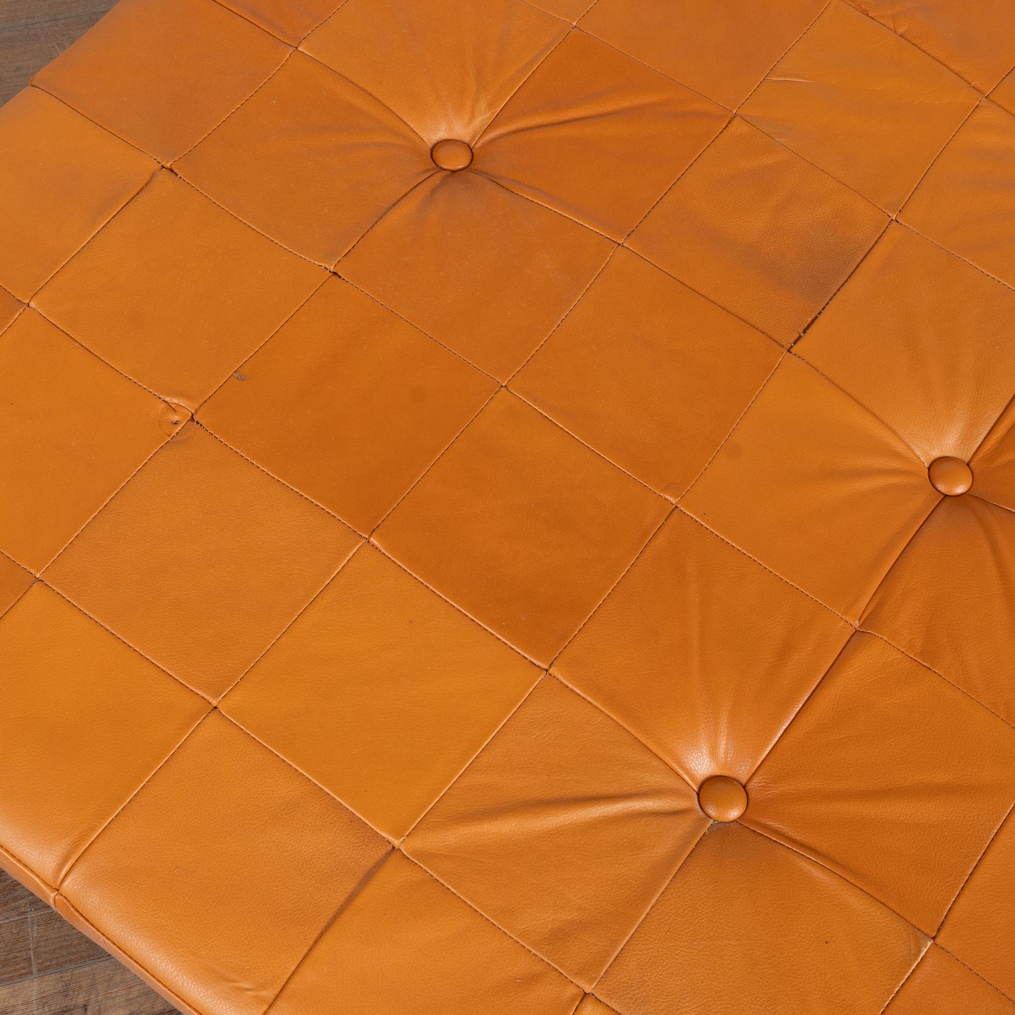 Letto da giorno in pelle di metà secolo, grande ottomana, Danimarca, circa 1980 in vendita 2