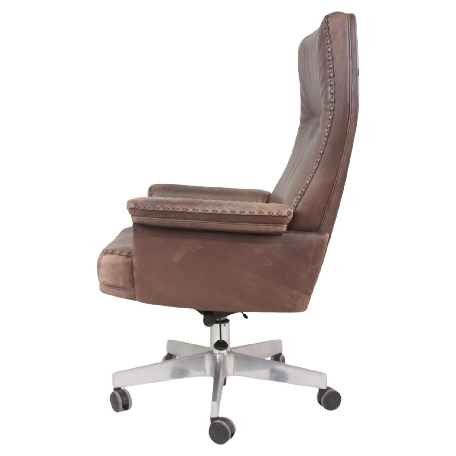 Mid-Century Modern Mid Century Leather Executive Office Chair DS 35 De Sede