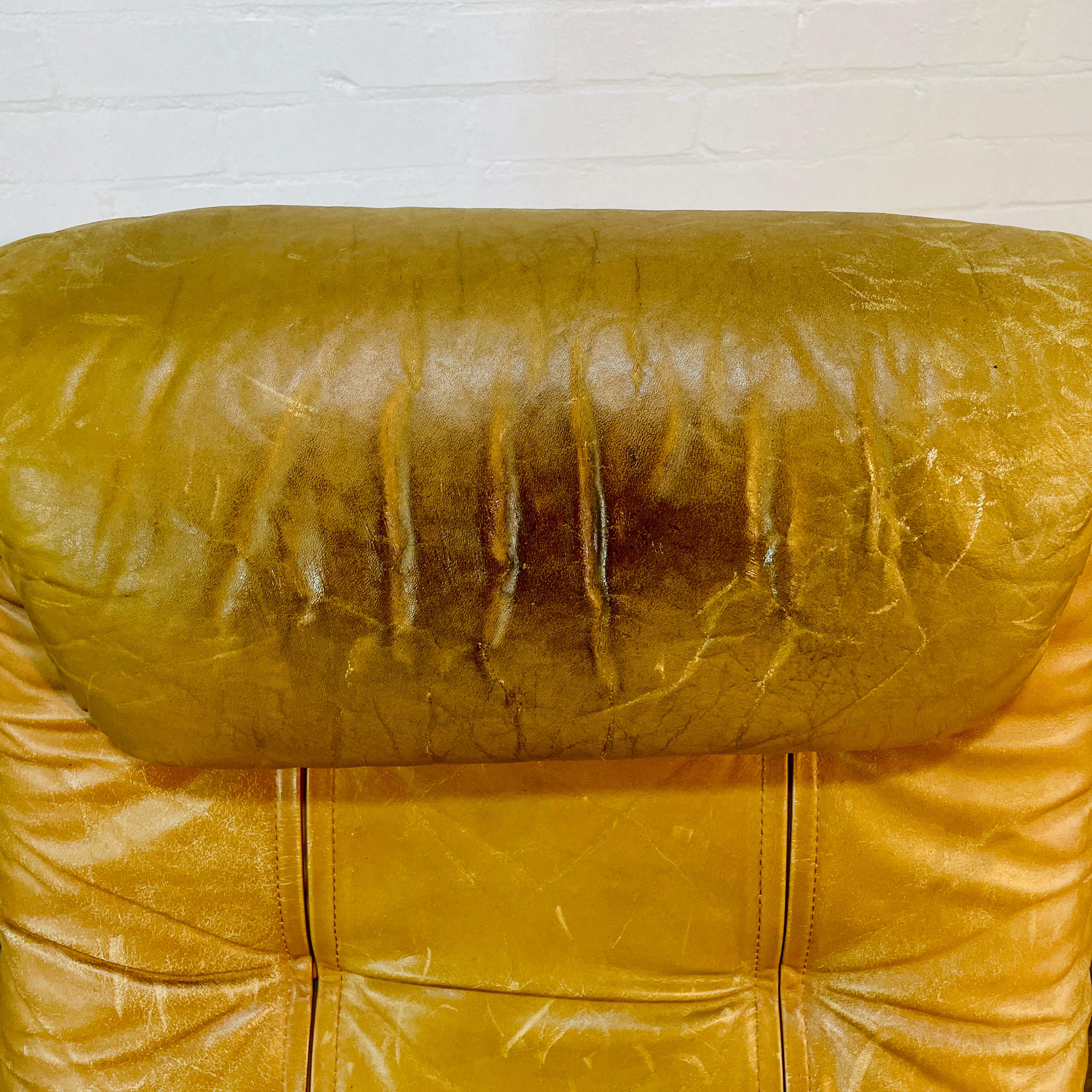 Mid Century Leather Lounge Armchair by Skoghaug Industries, 1970s For Sale 9