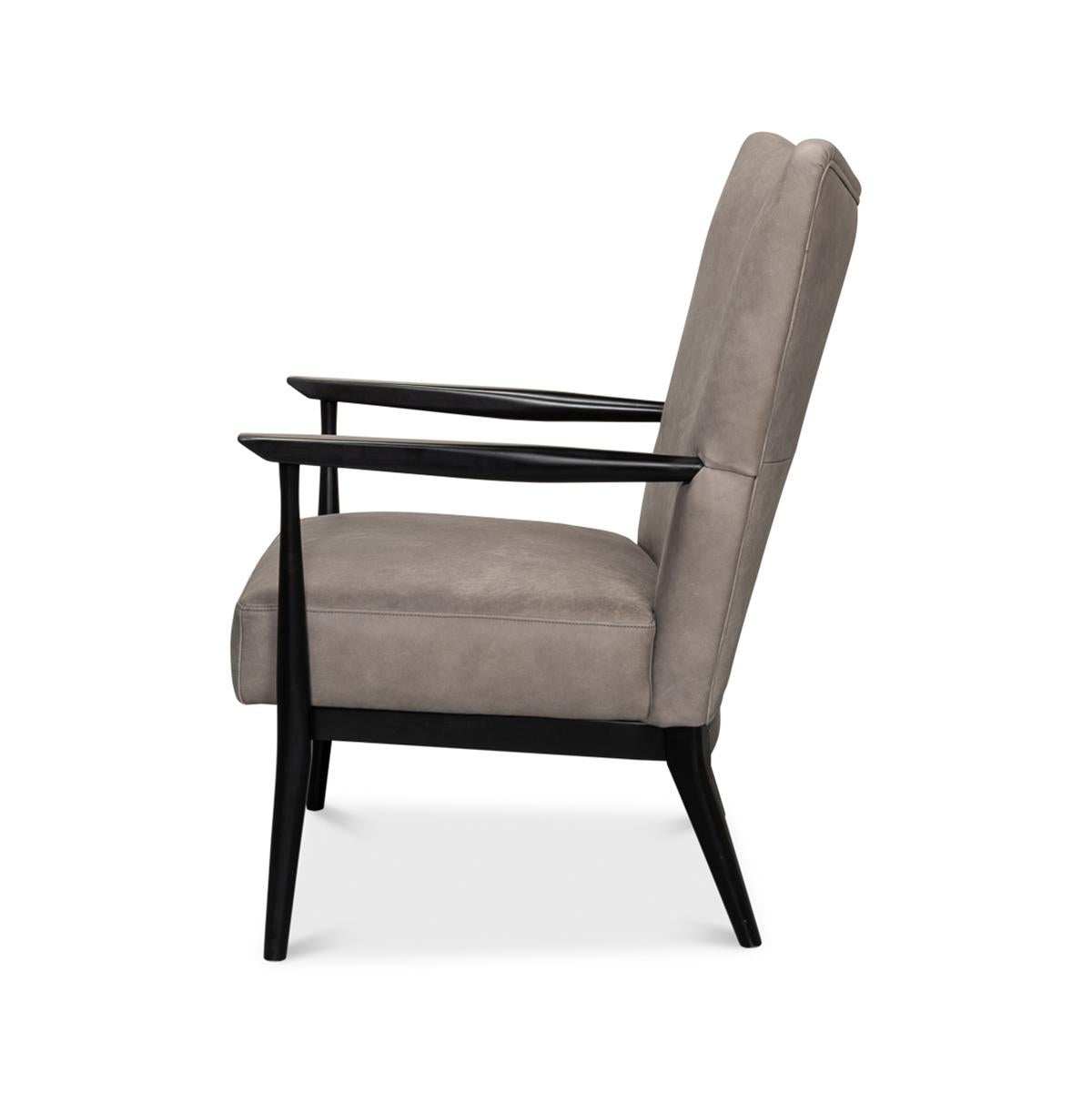 Mid-Century Modern Mid Century Leather Lounge Chair