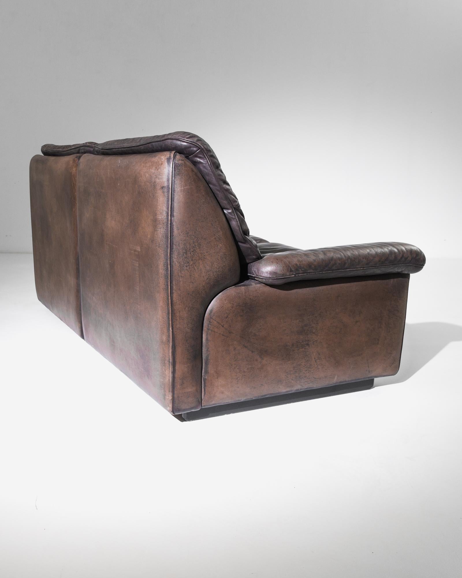 Late 20th Century Mid-Century Leather Loveseat by De Sede