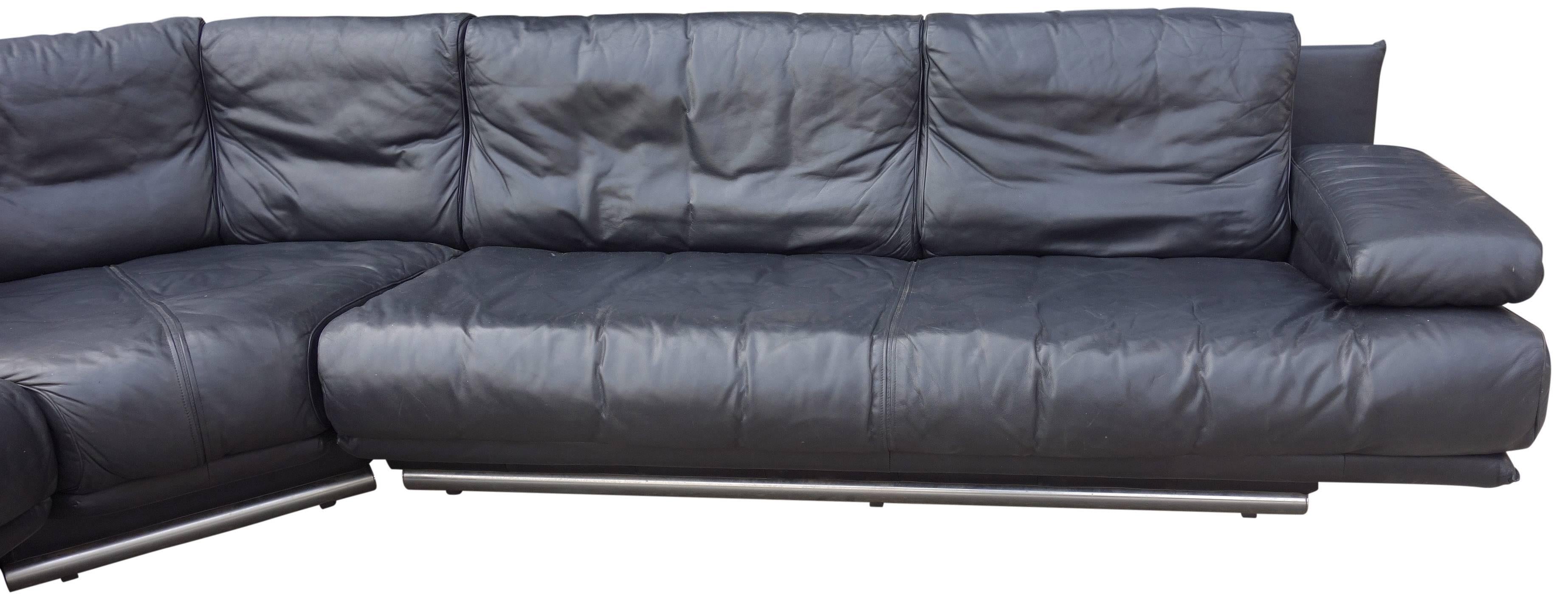 Midcentury Leather Sectional Sofa 1