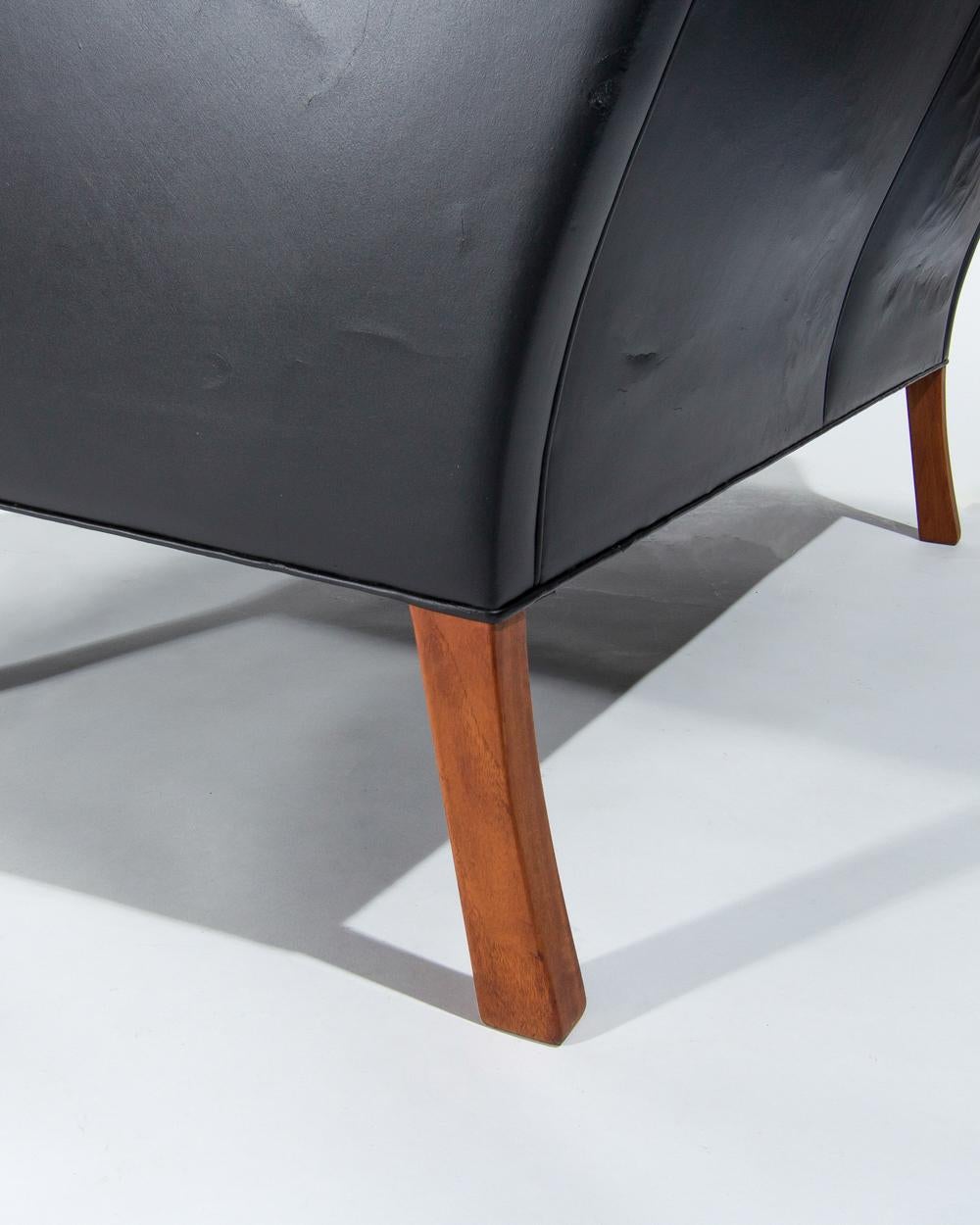 Midcentury Leather Sofa by Borge Mogensen 2208, Danish Design, 1960s 4